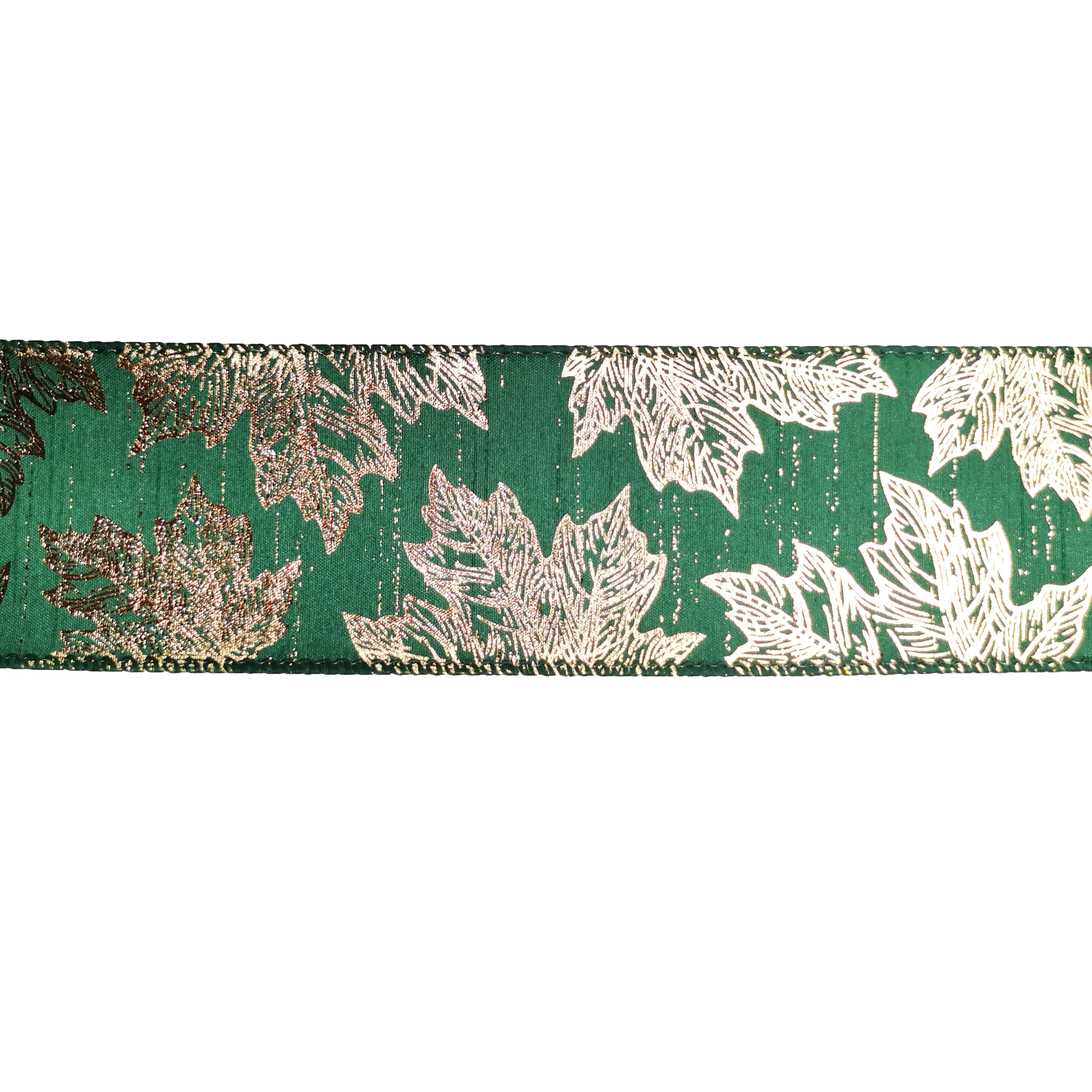 2.5&#x22; x 20ft. Foil Leaf Green Ribbon by Celebrate It&#xAE;