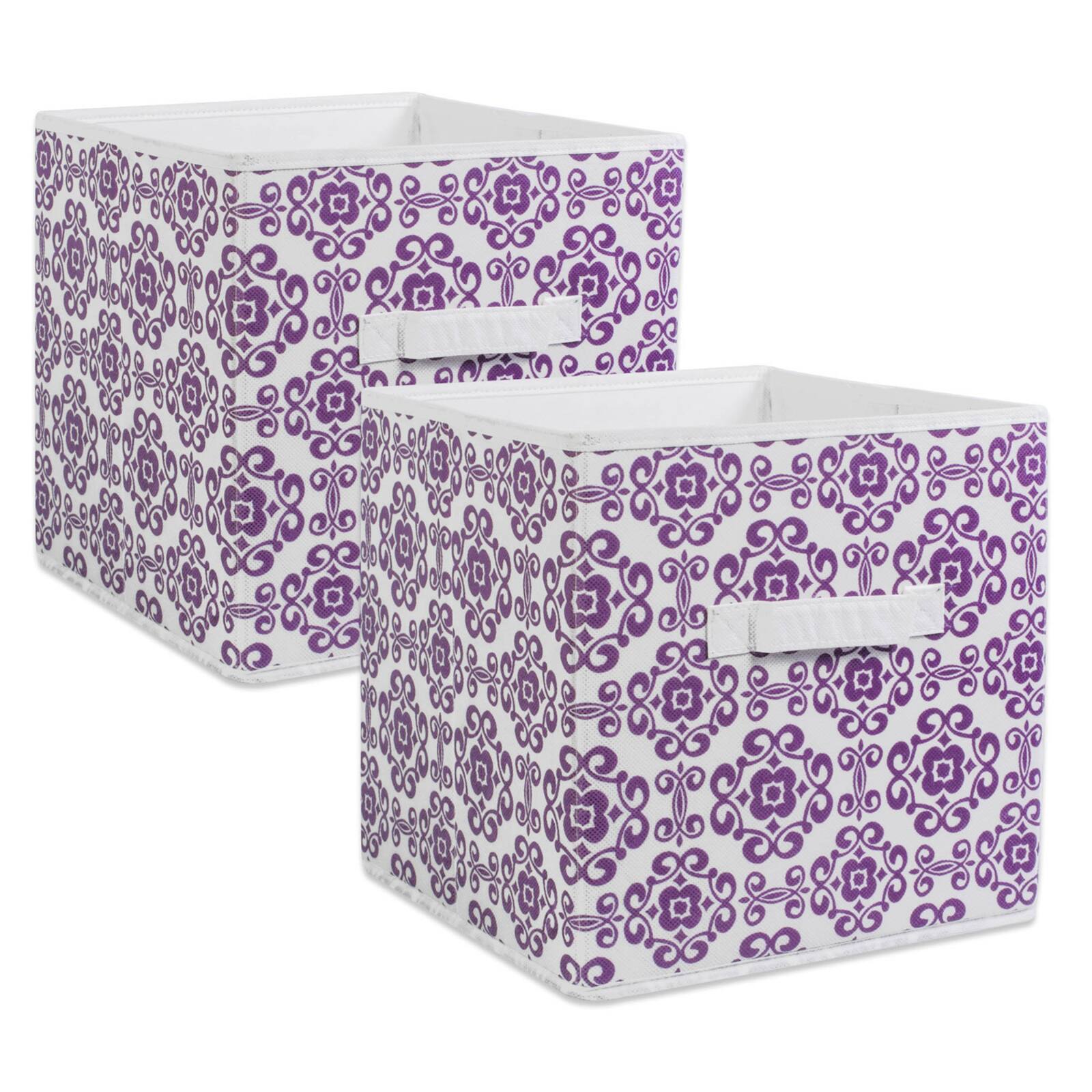 DII® 11" Nonwoven Polyester Scroll Storage Cubes, 2ct.