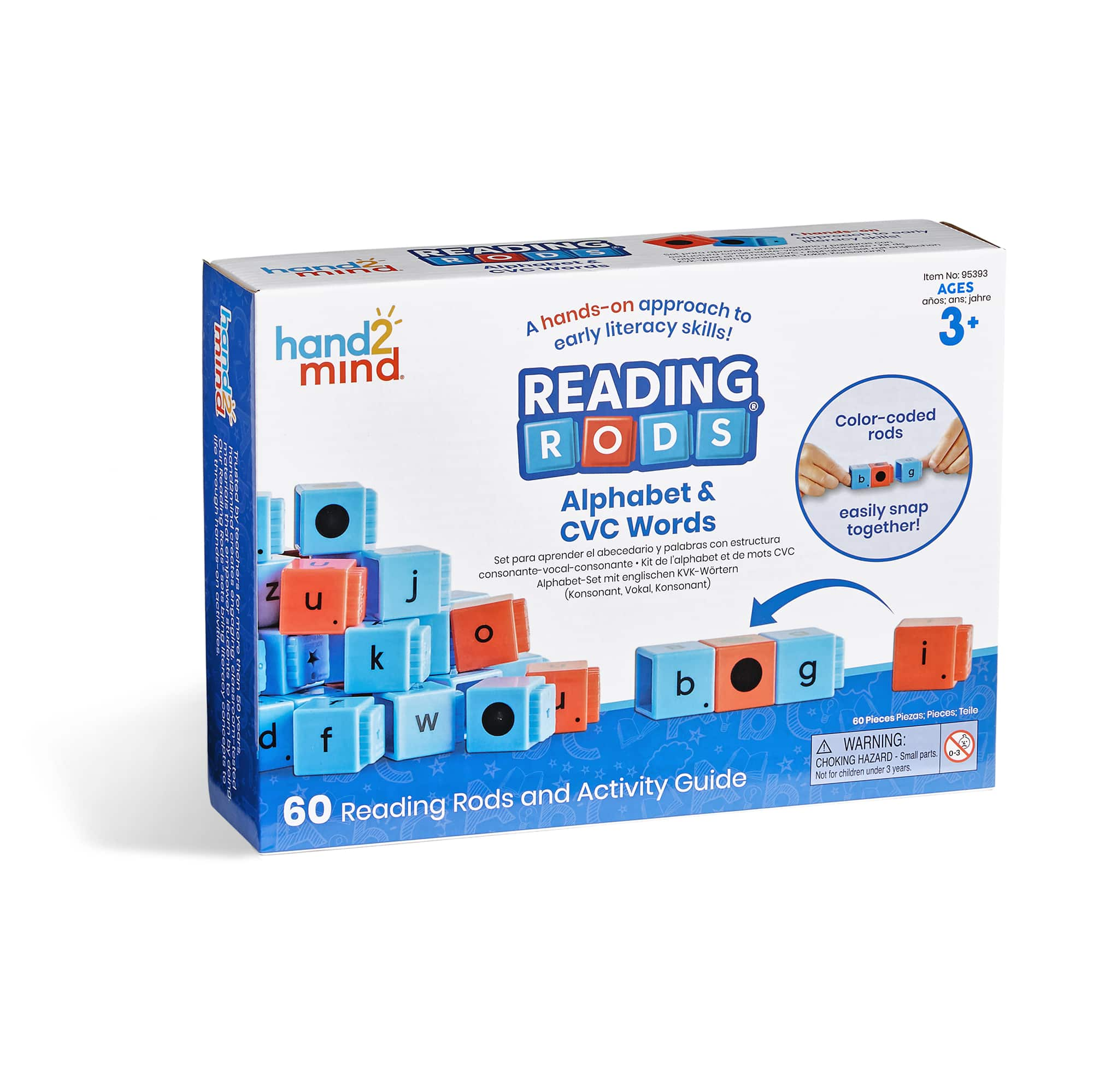 hand2mind Reading Rods&#xAE; Alphabet &#x26; CVC Words Set