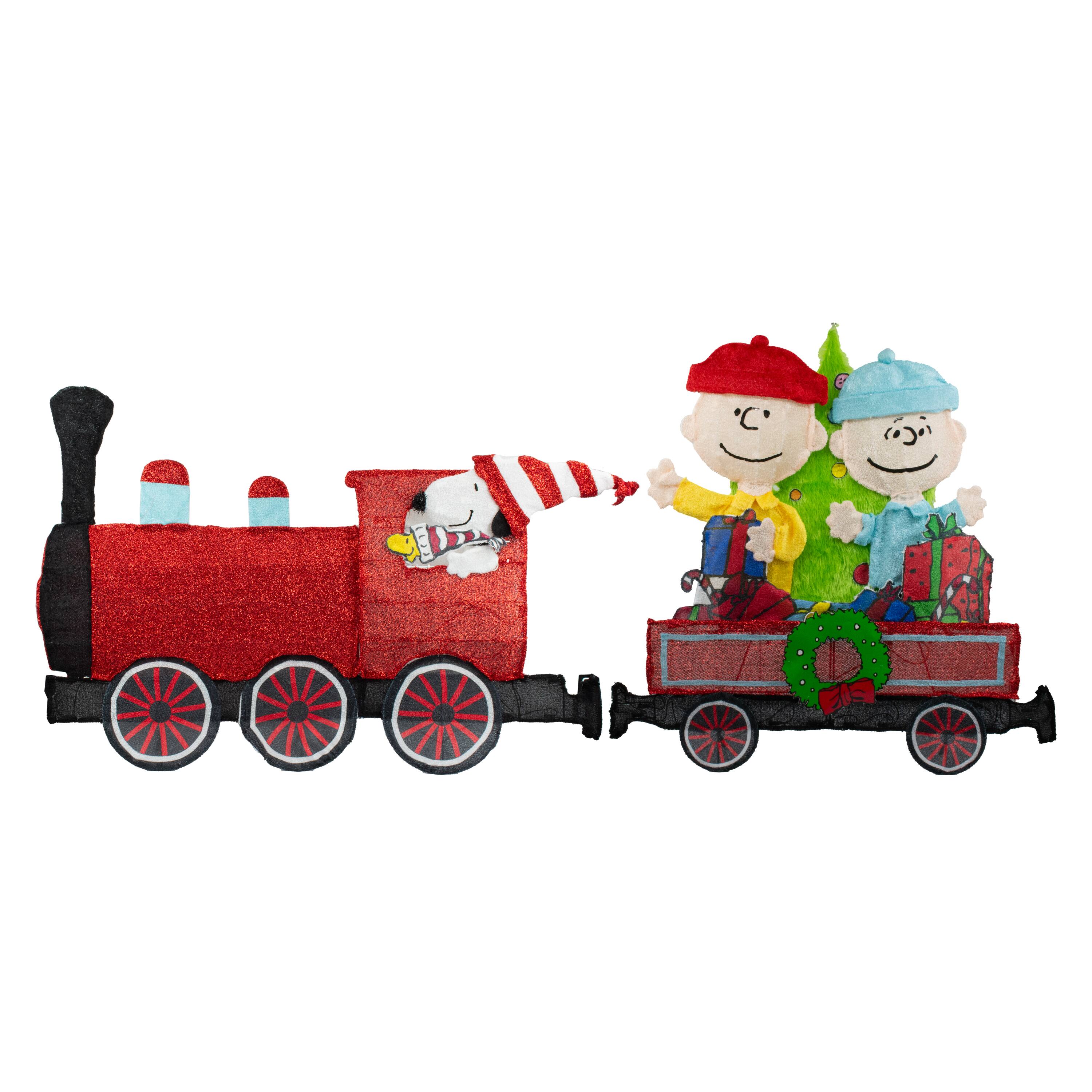 Peanuts® 2-Piece 2D Pre Lit Train Yard Art Set