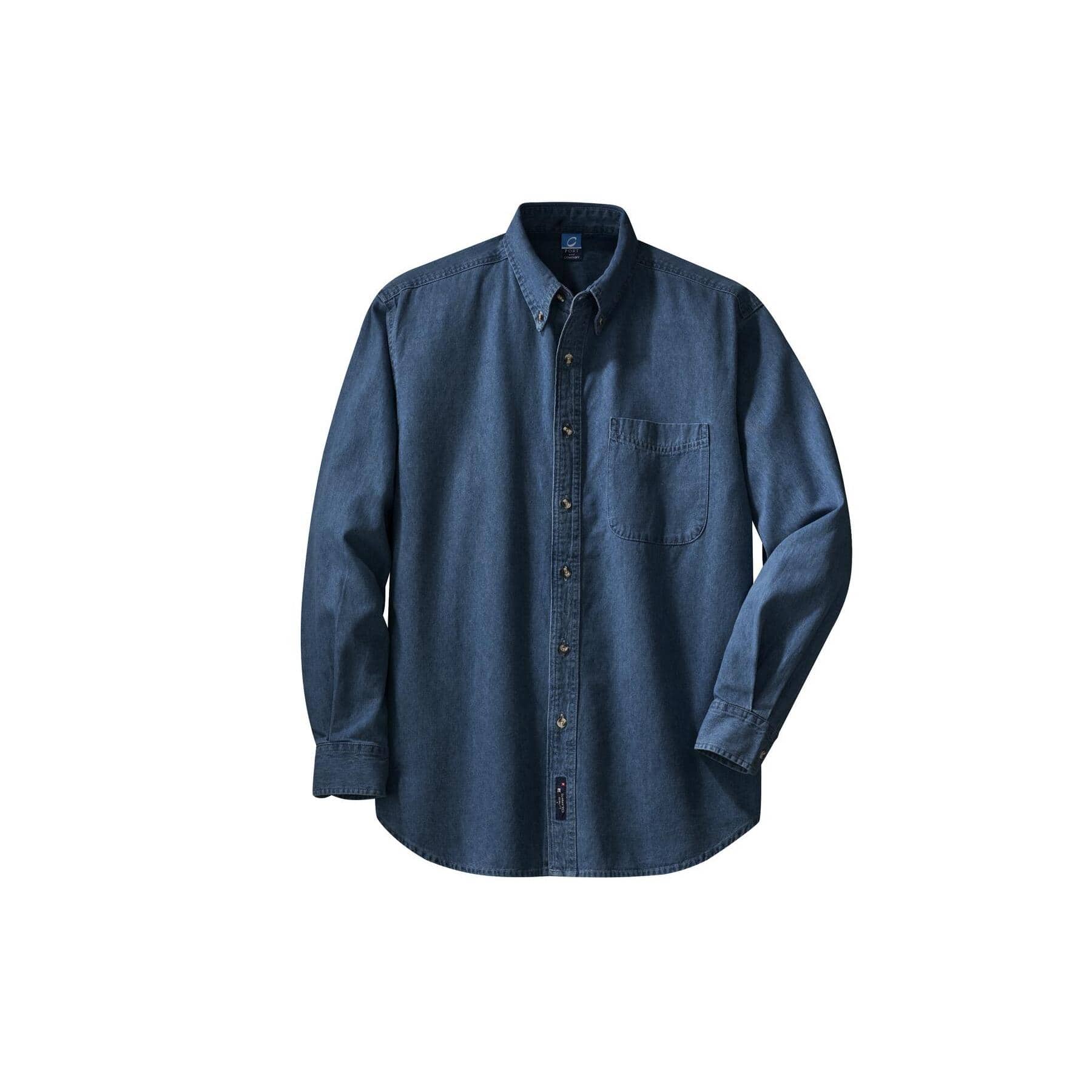 Port & Company® Long Sleeve Value Denim Shirt | Michaels