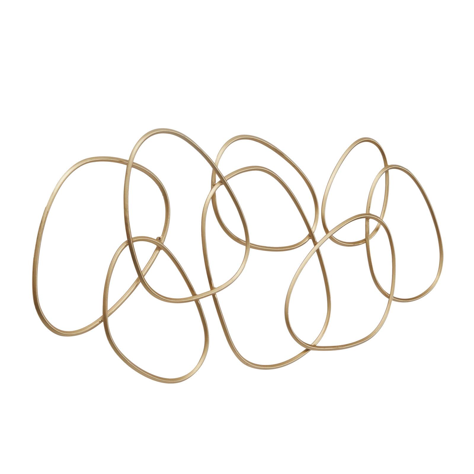 Gold Contemporary Abstract Wall Decor, 43" x 1" x 22"