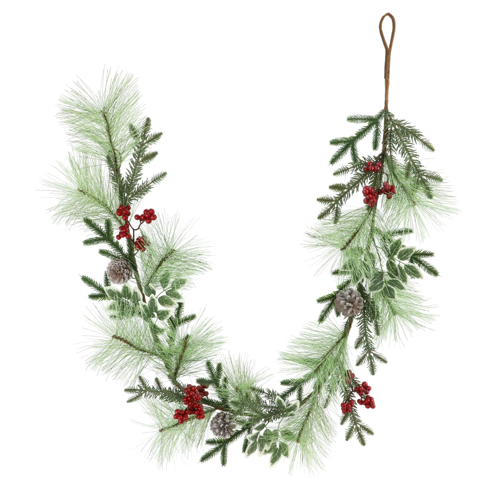 6ft. Long Needle Pine, Red Berry &#x26; Pinecone Garland by Ashland&#xAE;