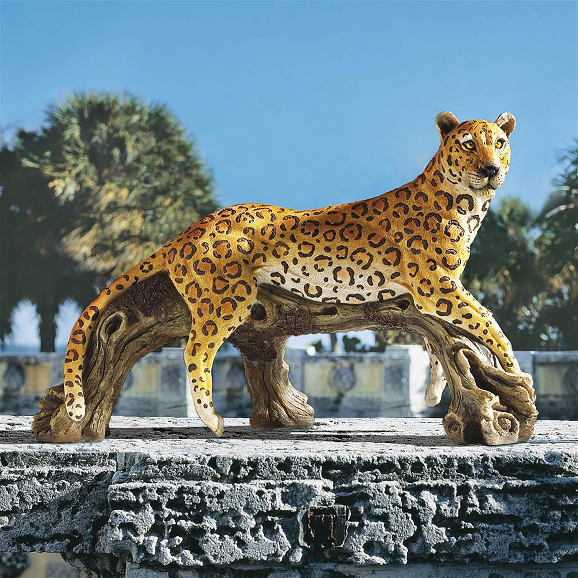 Design Toscano 20.5&#x22; Leopard&#x27;s Kingdom Garden Statue