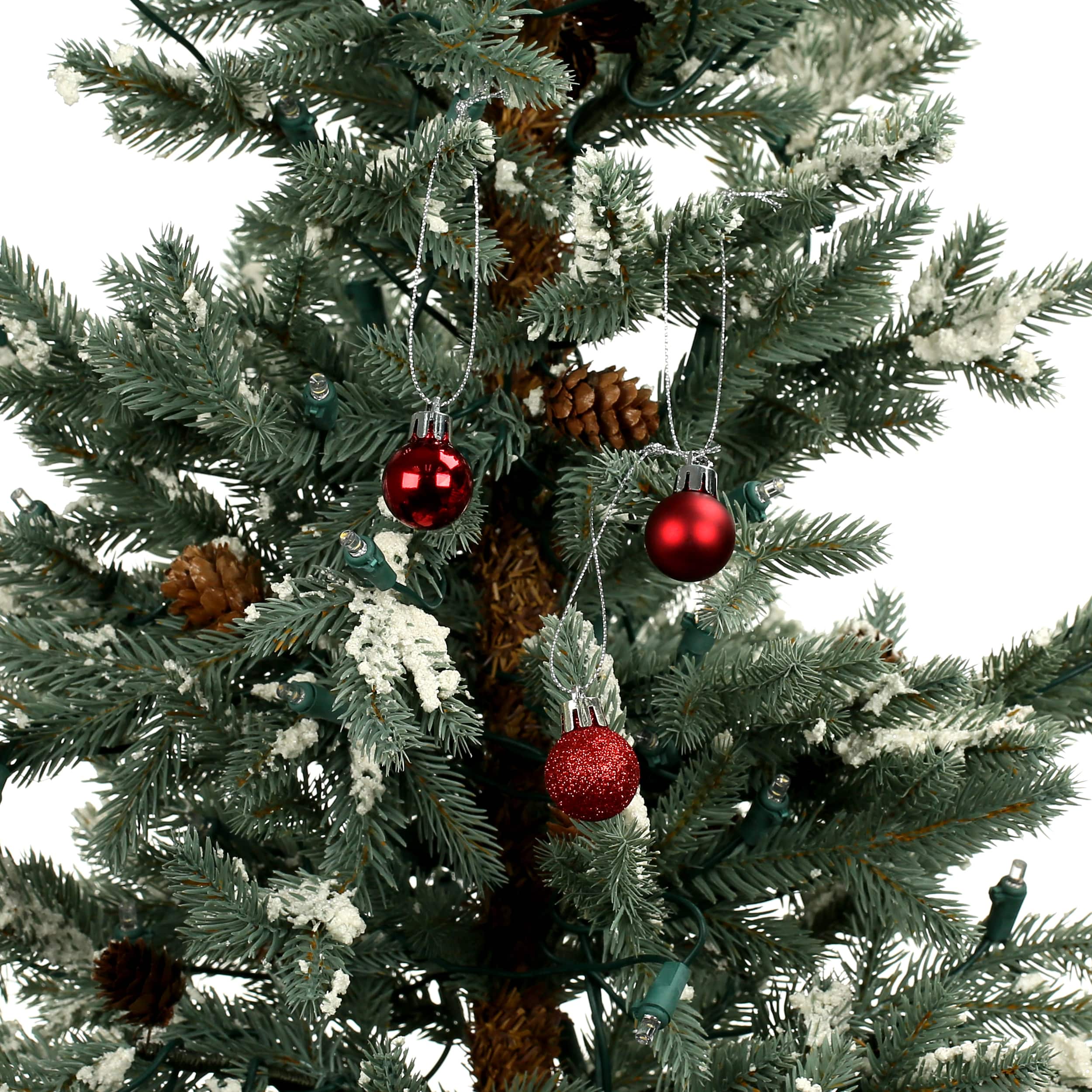 16 Pack 25mm Mini Red Plastic Ball Ornaments by Ashland®