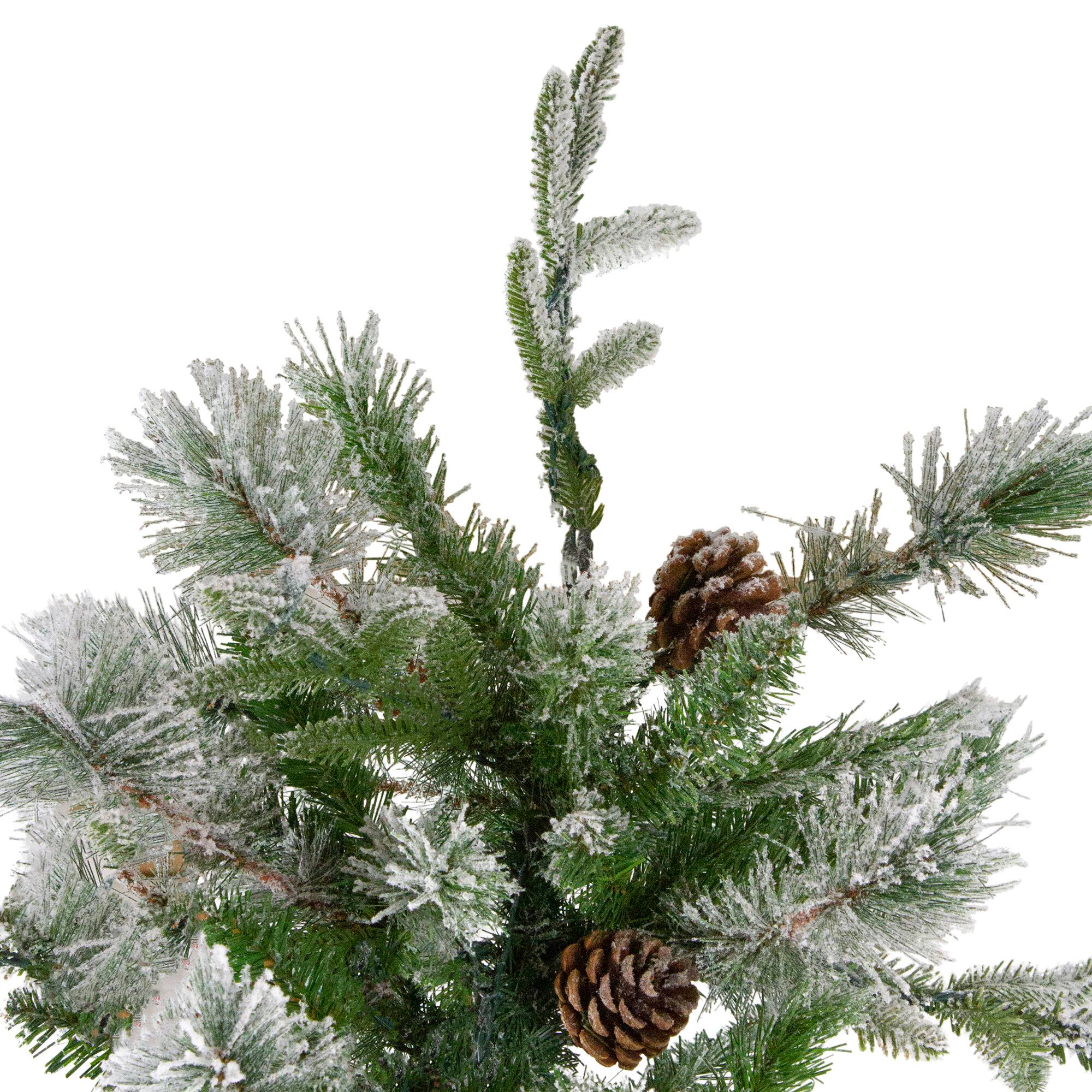 7.5ft. Unlit Real Touch&#x2122;&#xFE0F; Flocked Rosemary Emerald Angel Pine Artificial Christmas Tree