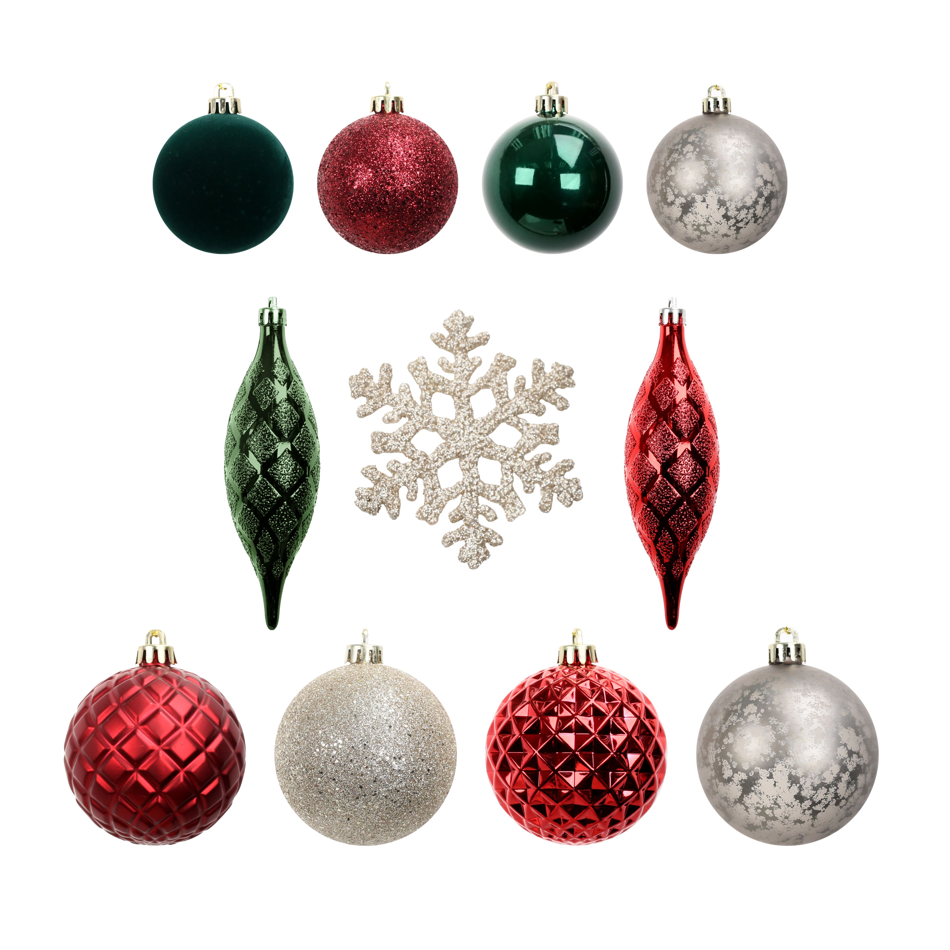 40 Pack Champagne Woodland Mixed Shatterproof Ornaments by Ashland&#xAE;