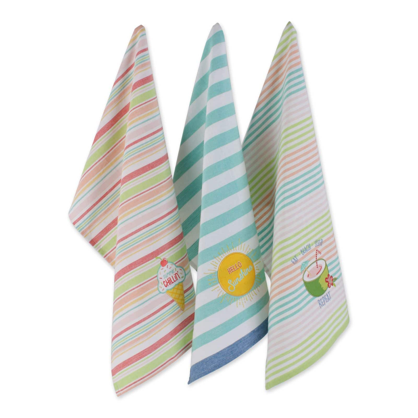 DII&#xAE; Summer Fun Embellished Dishtowel Set