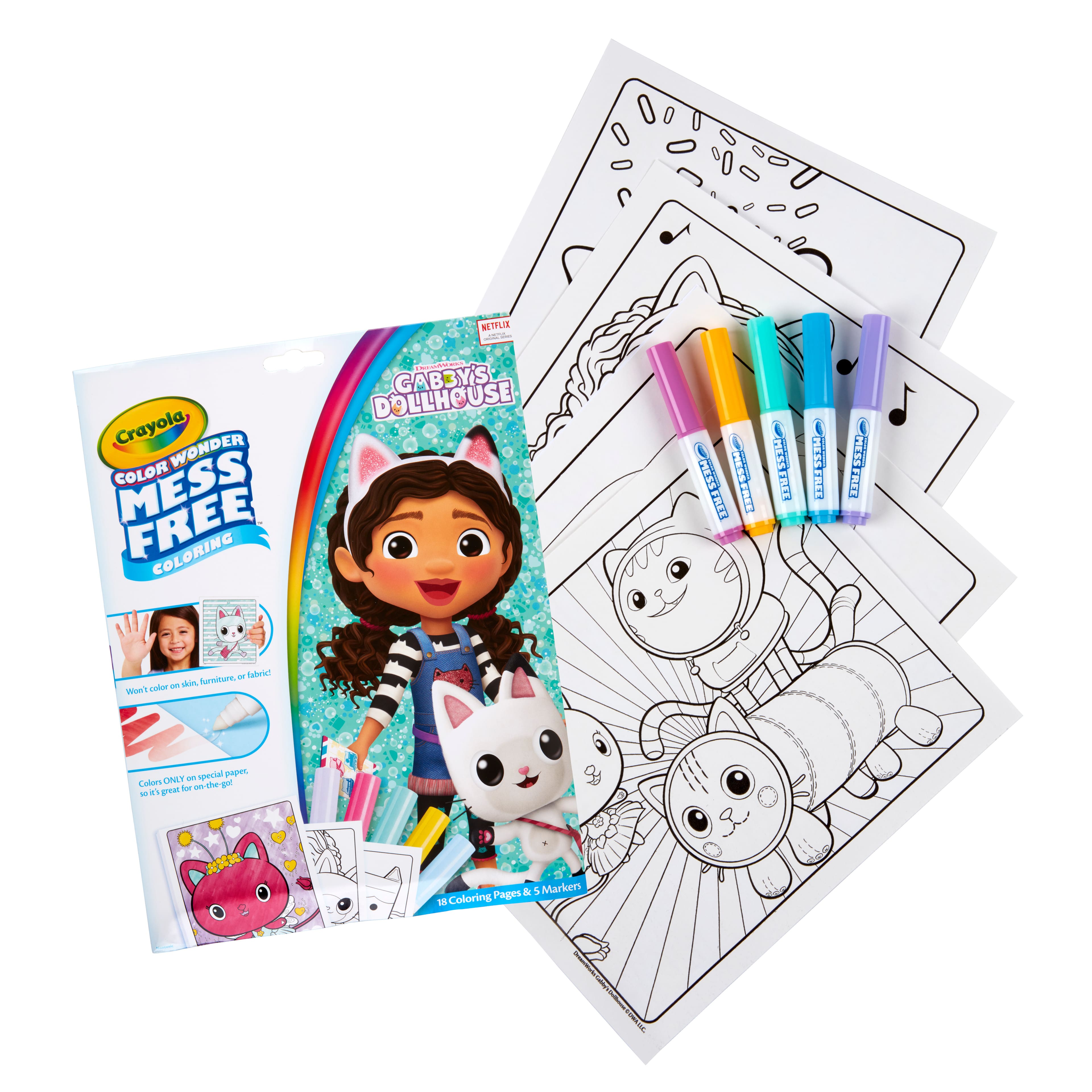 Crayola&#xAE; Color Wonder&#x2122; Gabby&#x27;s Dollhouse Coloring Pages &#x26; Markers