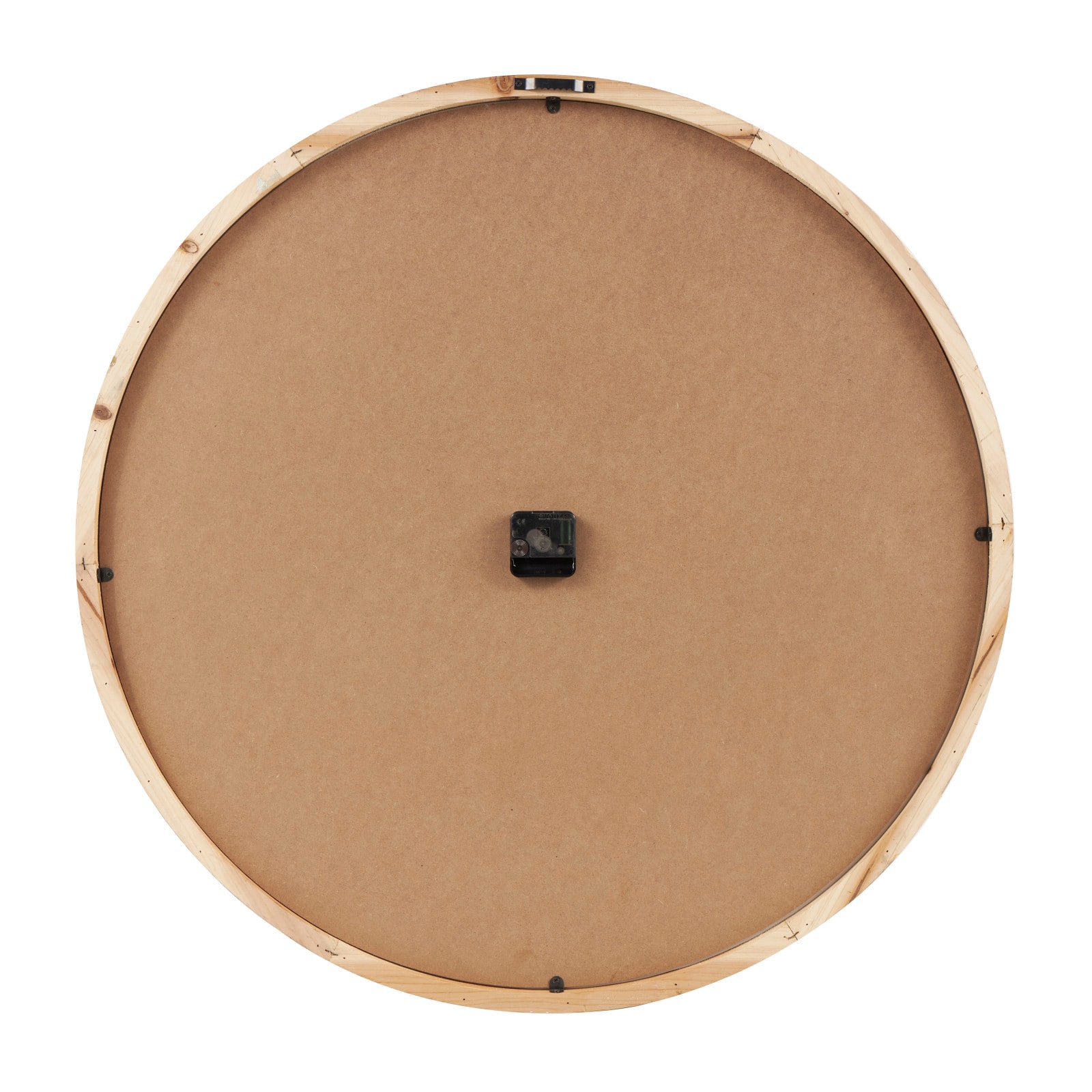 36&#x22; Light Brown Framed Wall Clock