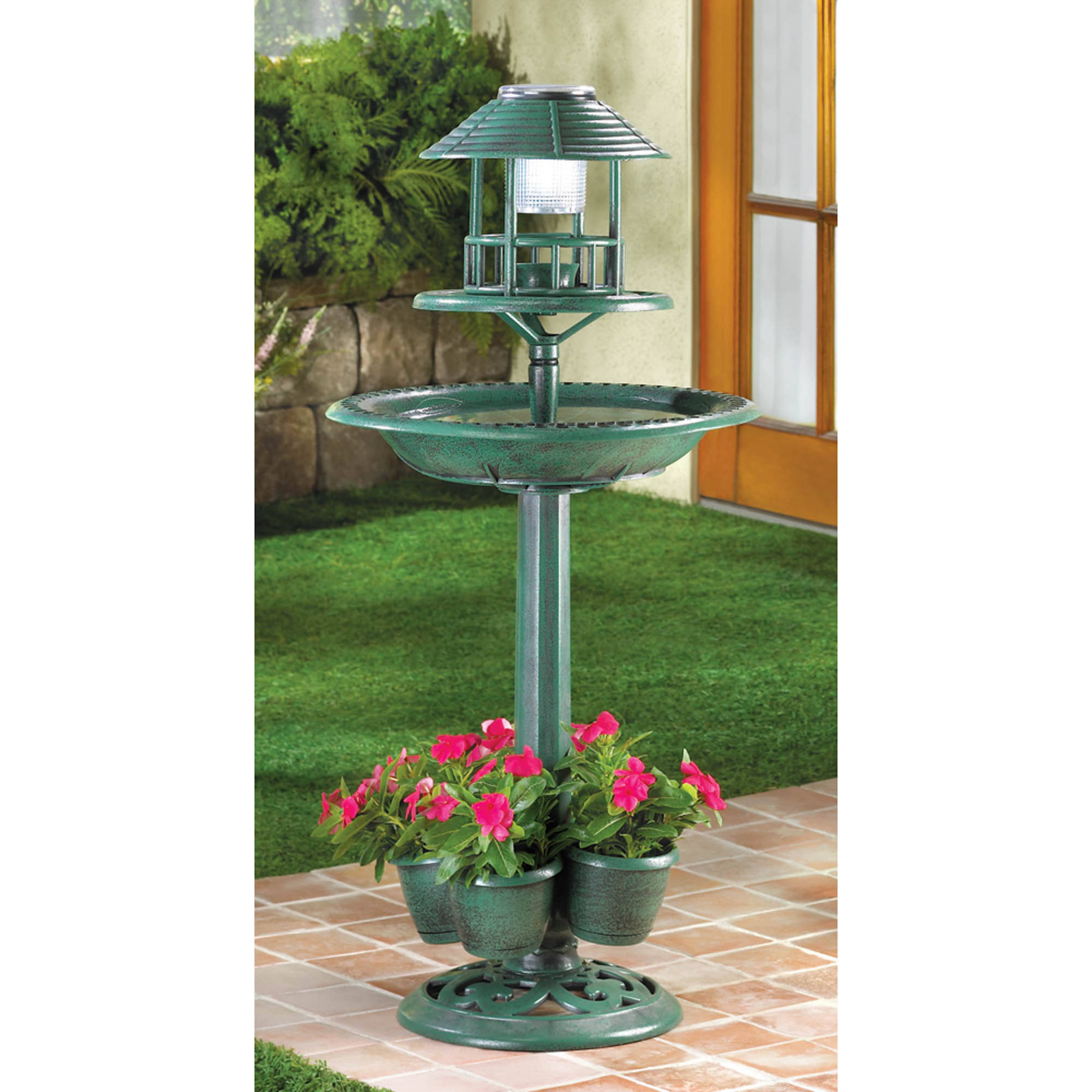 36.5&#x22; Verdigris LED Garden Centerpiece