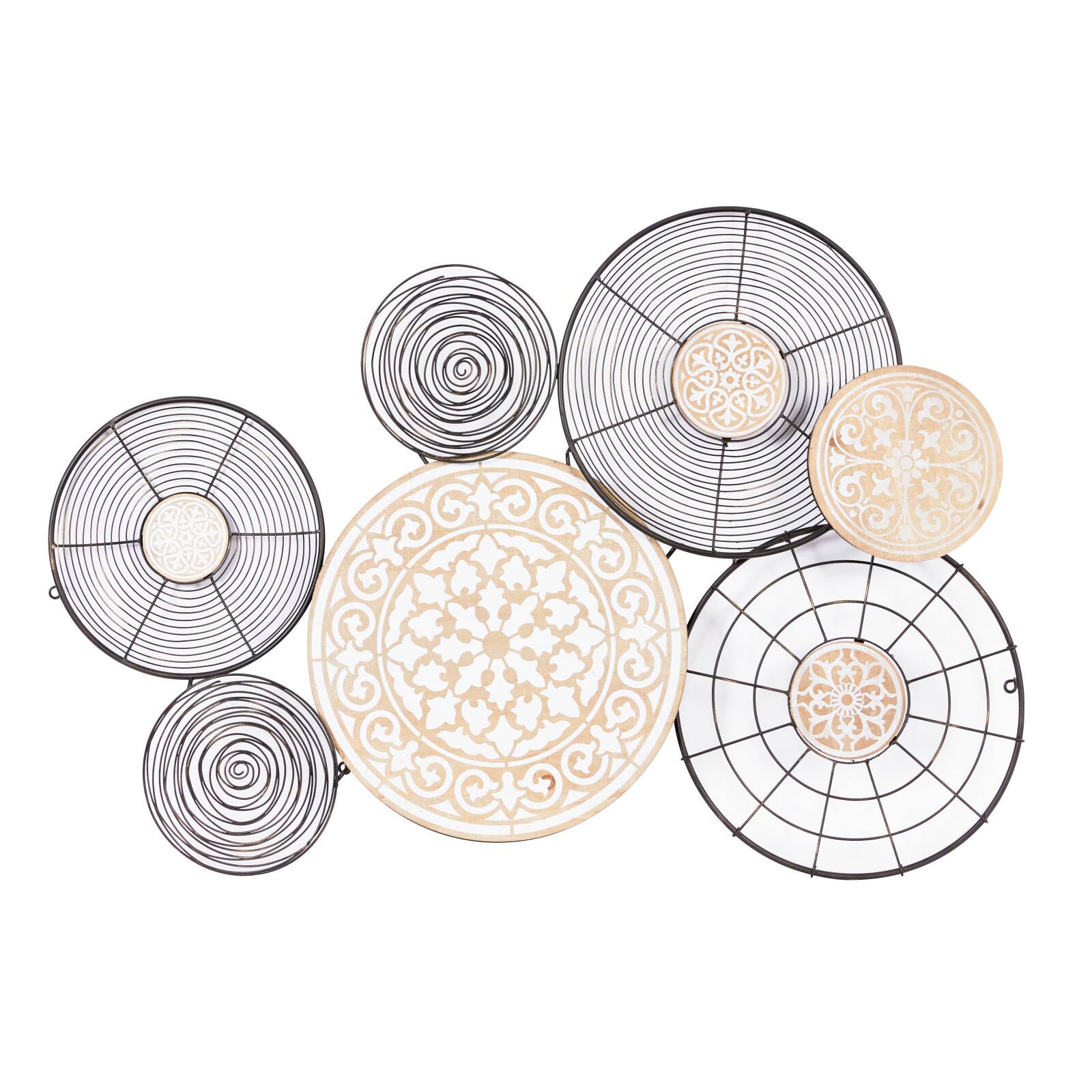 Black Iron & Wood Eclectic Wall Décor