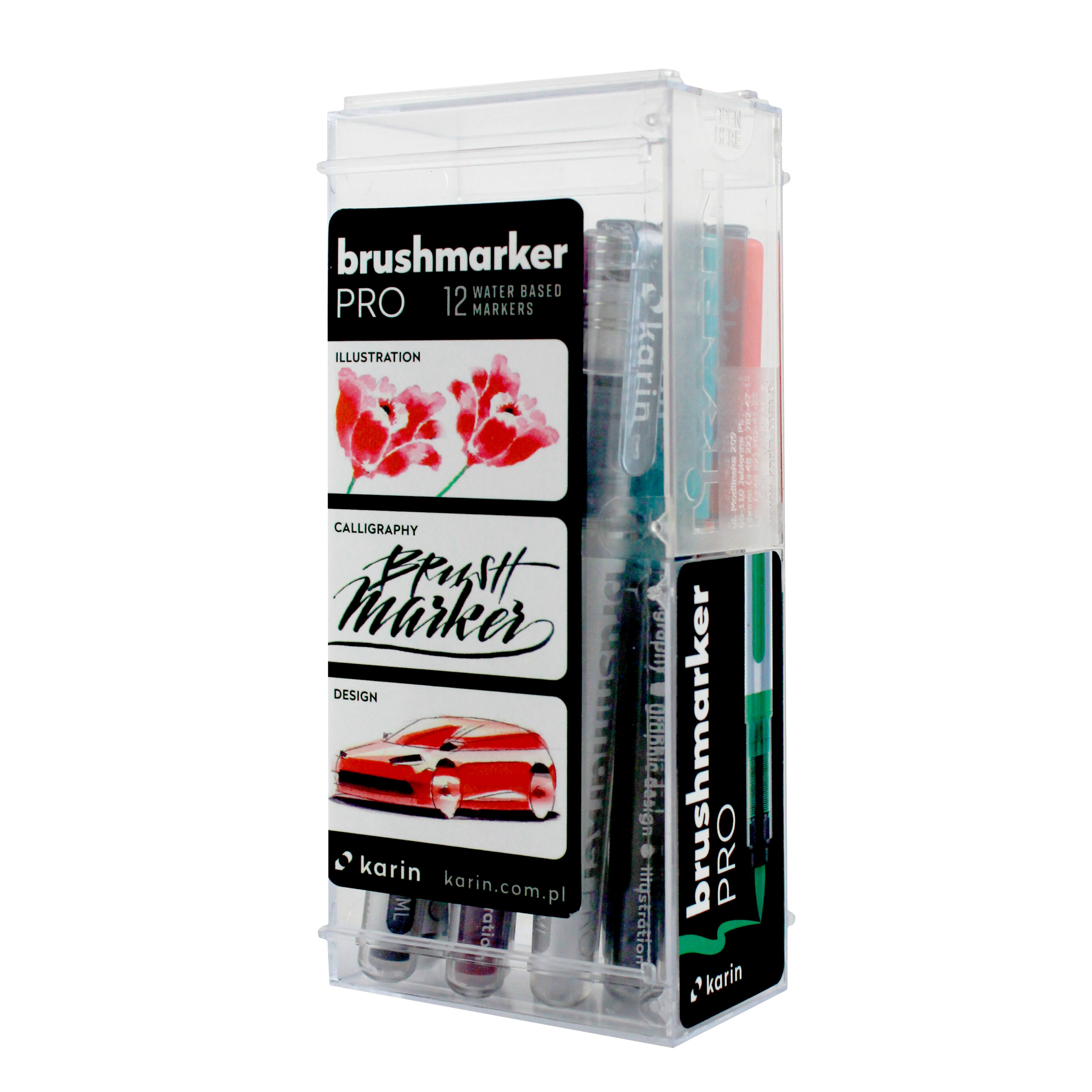Karin Brushmarker PRO 12 Color Basic Marker Set