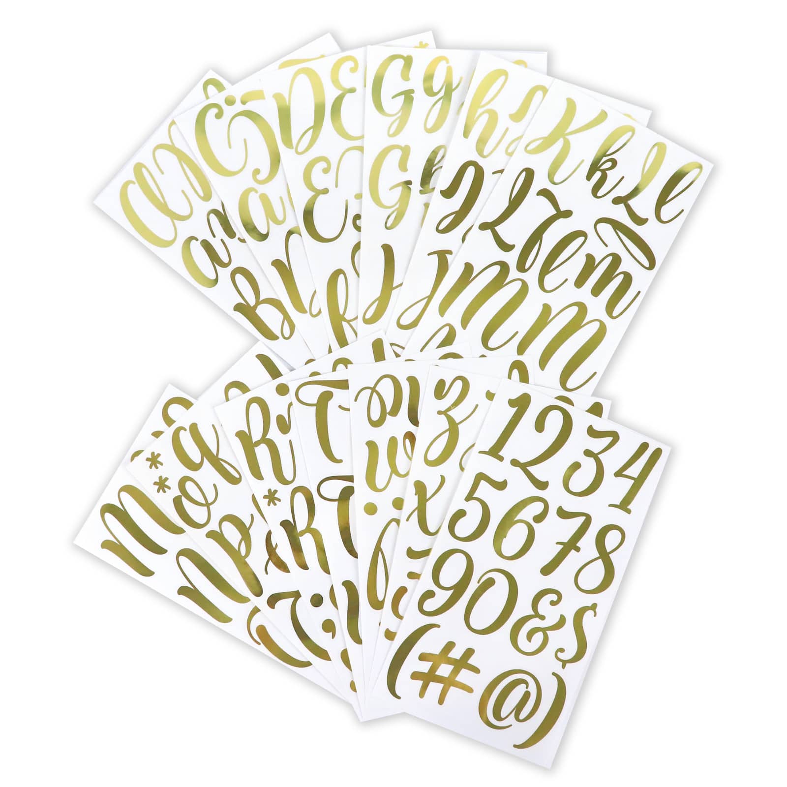 1 Sheet Golden Lowercase Letters Sticker- Alphabet Sticker Self