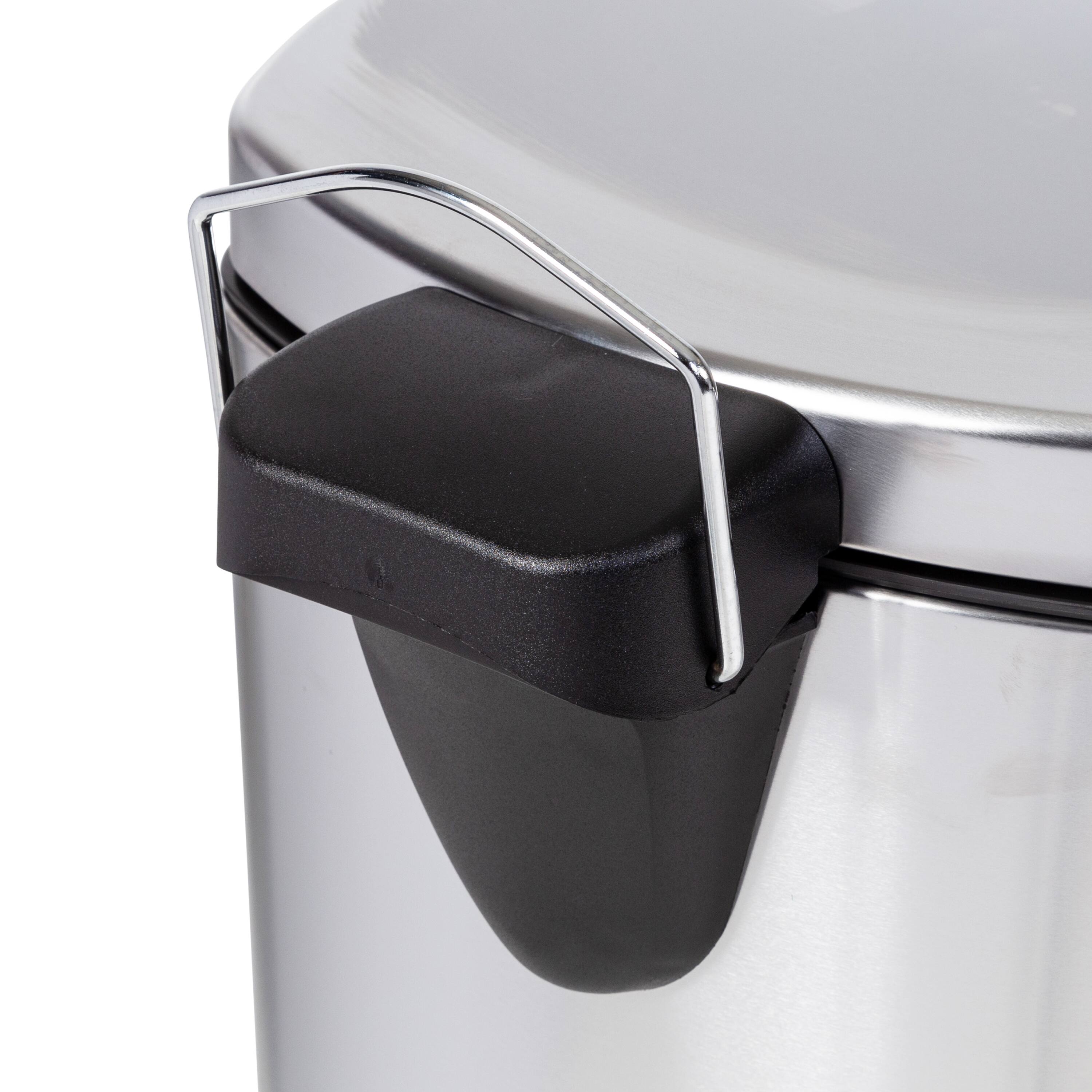 Honey Can Do 50L Soft-Close Stainless Steel Step Trash Can with Lid