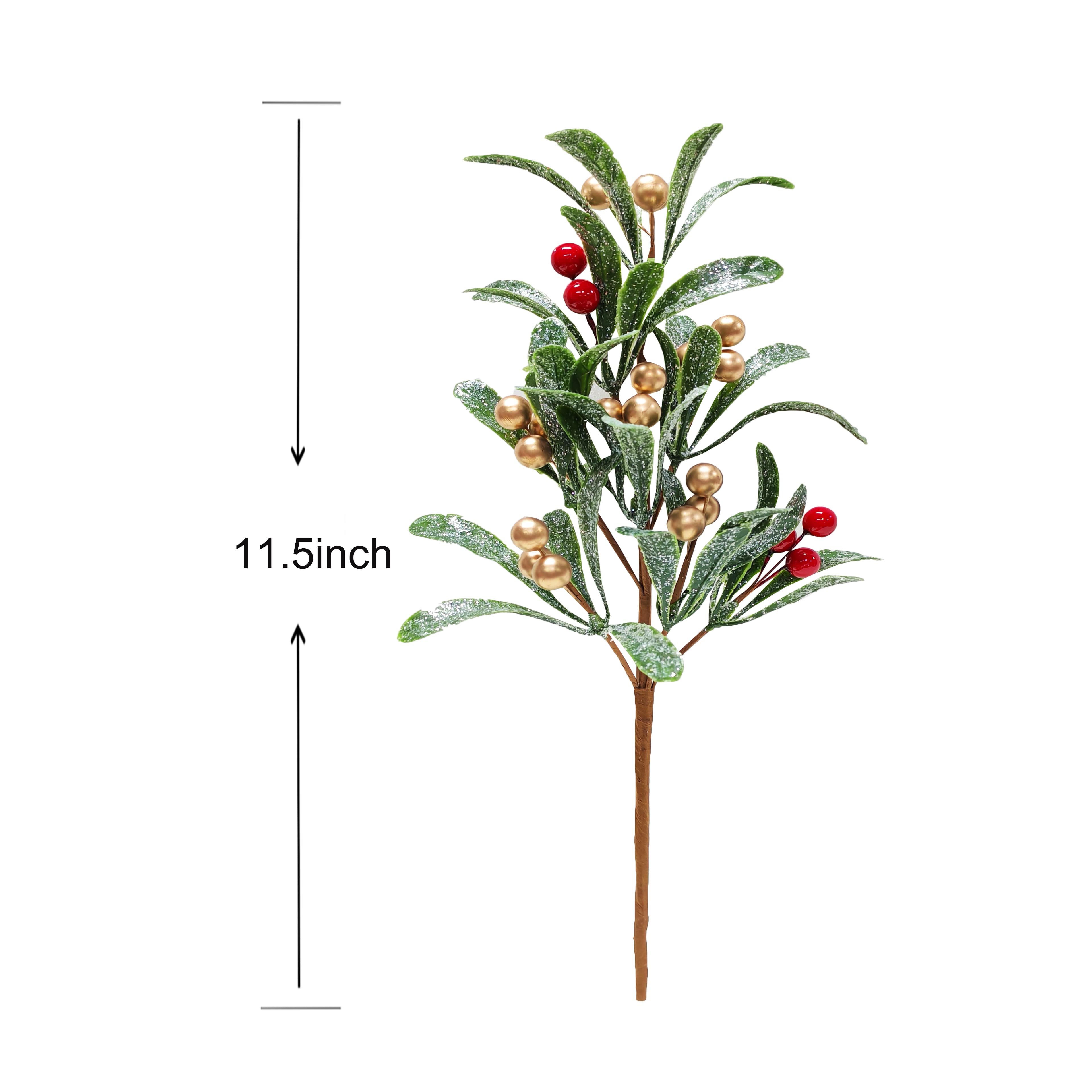 11.5&#x22; Green Leaf with Berry Pick by Ashland&#xAE;