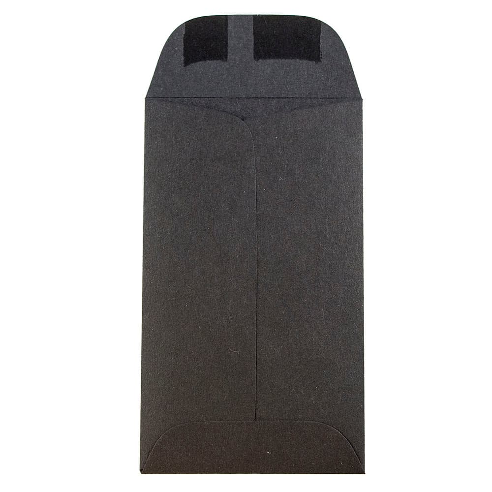 JAM Paper 2.5" x 4.25" Black Coin Business Envelopes, 50ct.