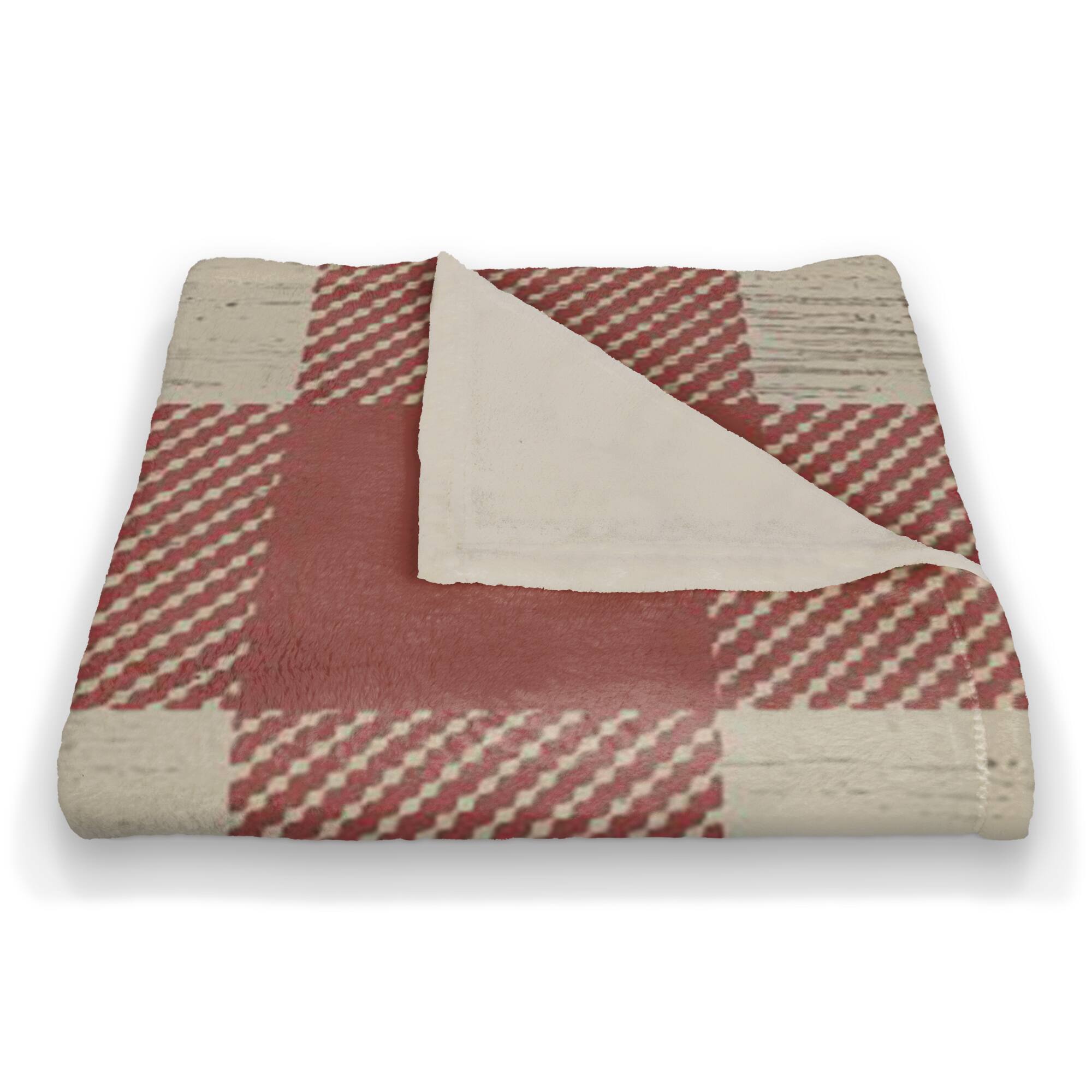 Buffalo Check Coral Fleece Blanket