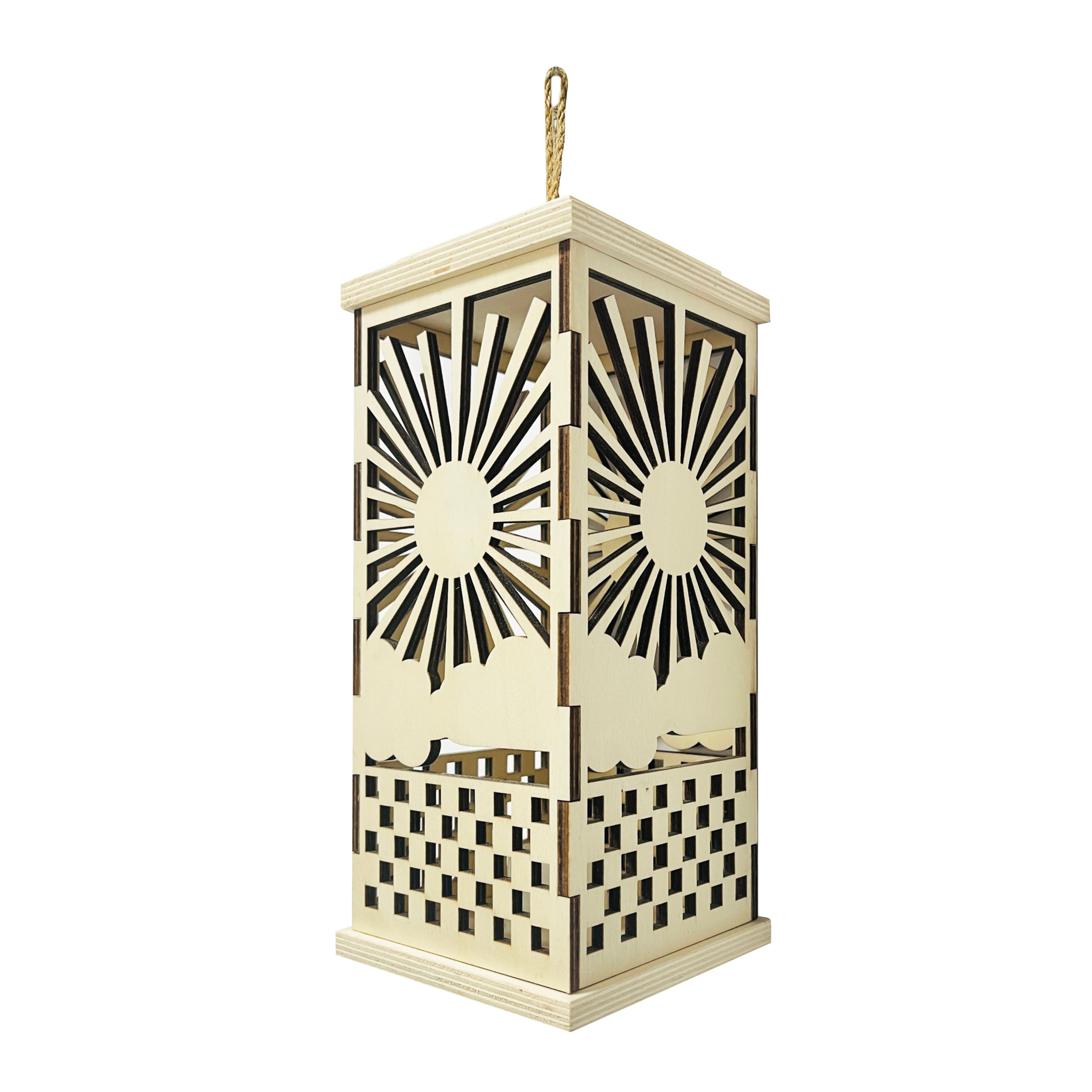 10&#x22; Sun LED Plywood Lantern by Make Market&#xAE;