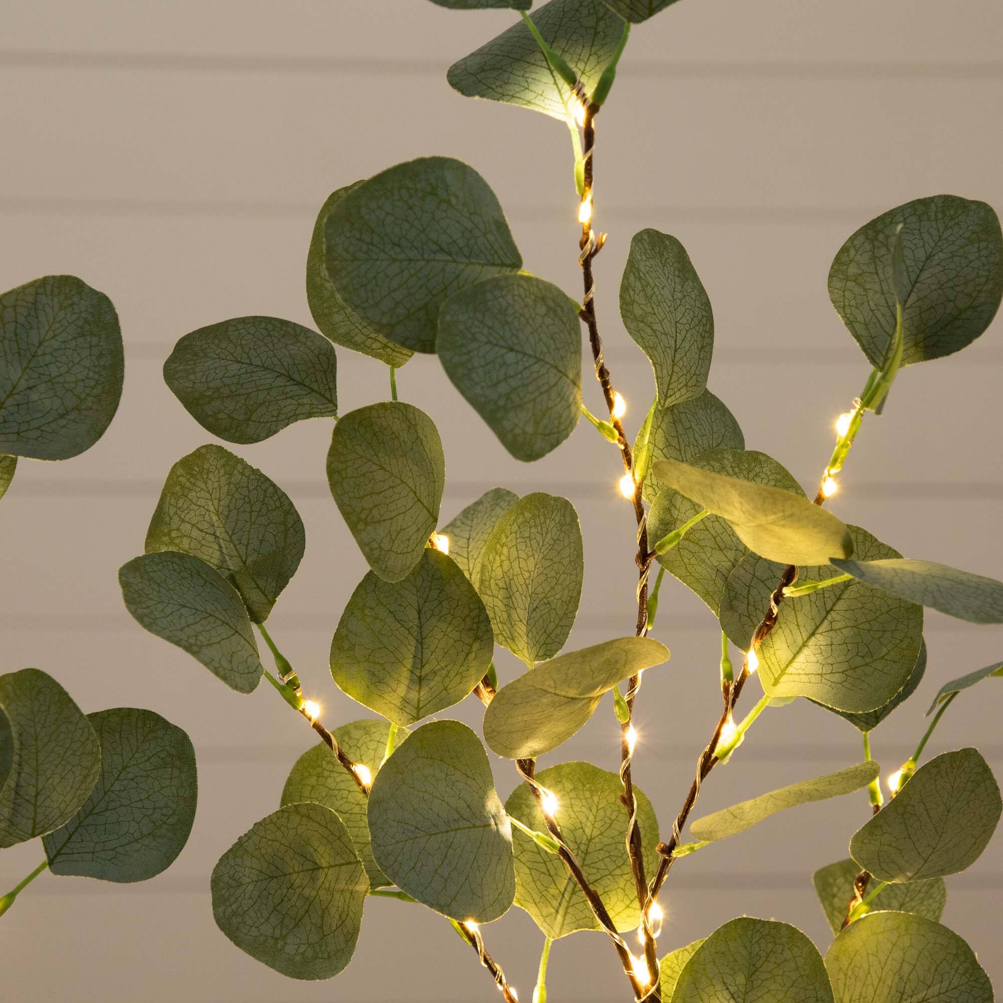 23&#x22; Pre-Lit Eucalyptus Branch Stem Set