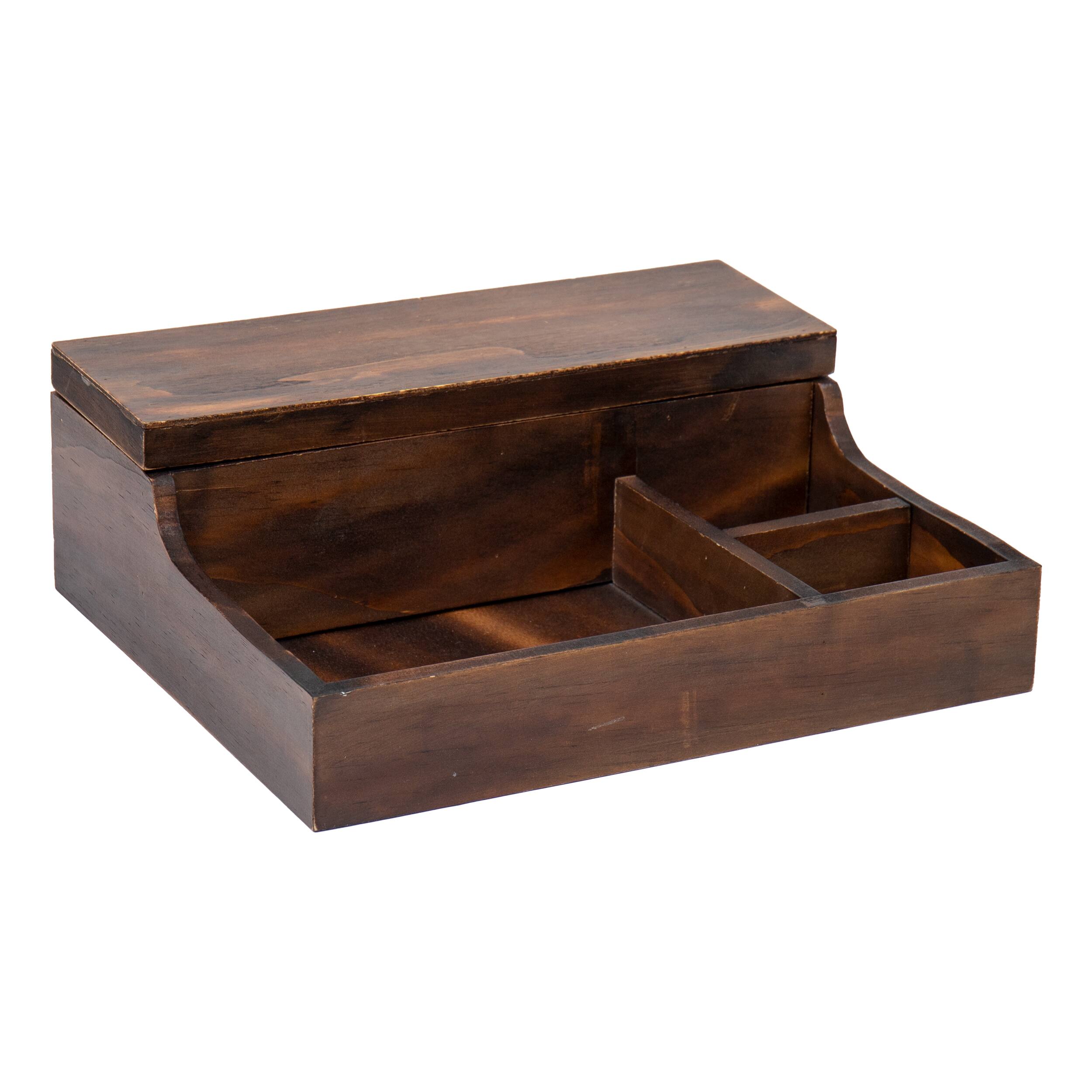 Mind Reader Bali Collection Brown 7-Compartment Valet Tray