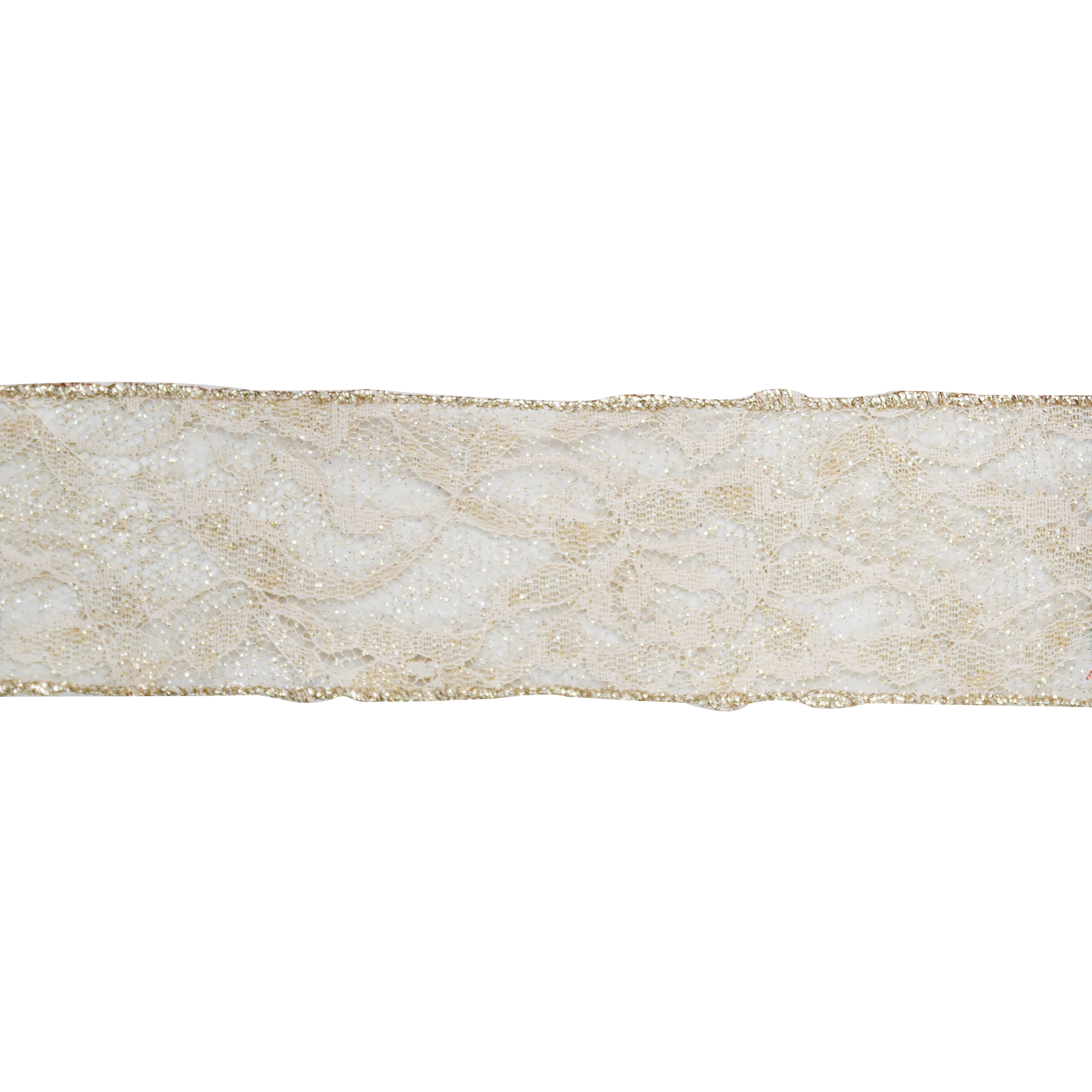 2.5&#x22; x 20ft. Linen Lace Wired Ribbon by Celebrate It&#xAE;