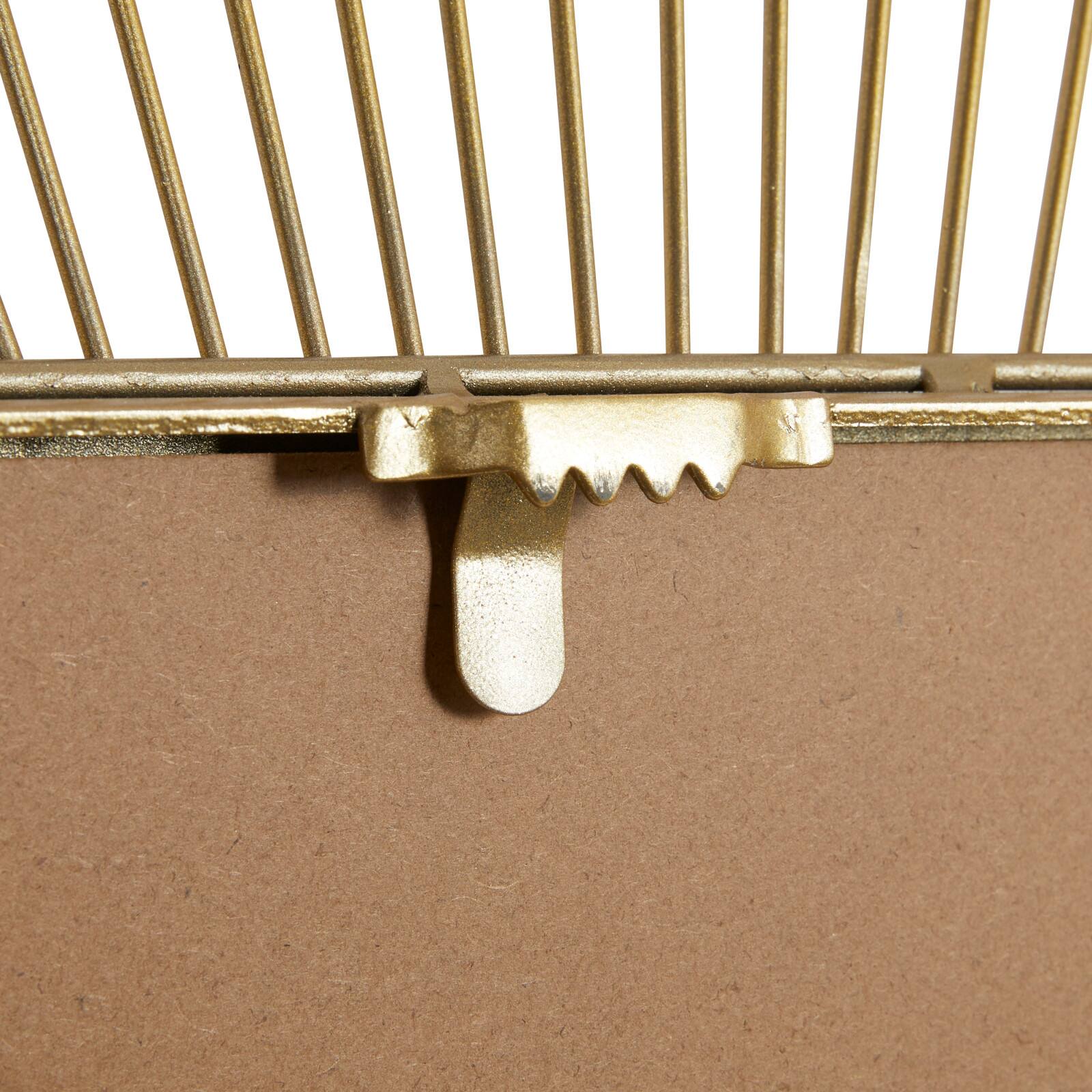 CosmoLiving by Cosmopolitan Gold Contemporary Metal Wall Mirror, 26" x 26"