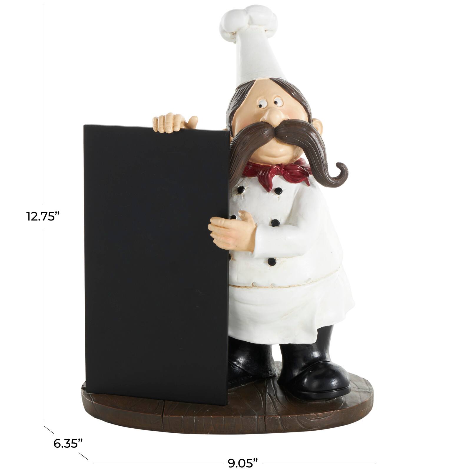 12.75" Chef Sculpture with Black Chalkboard