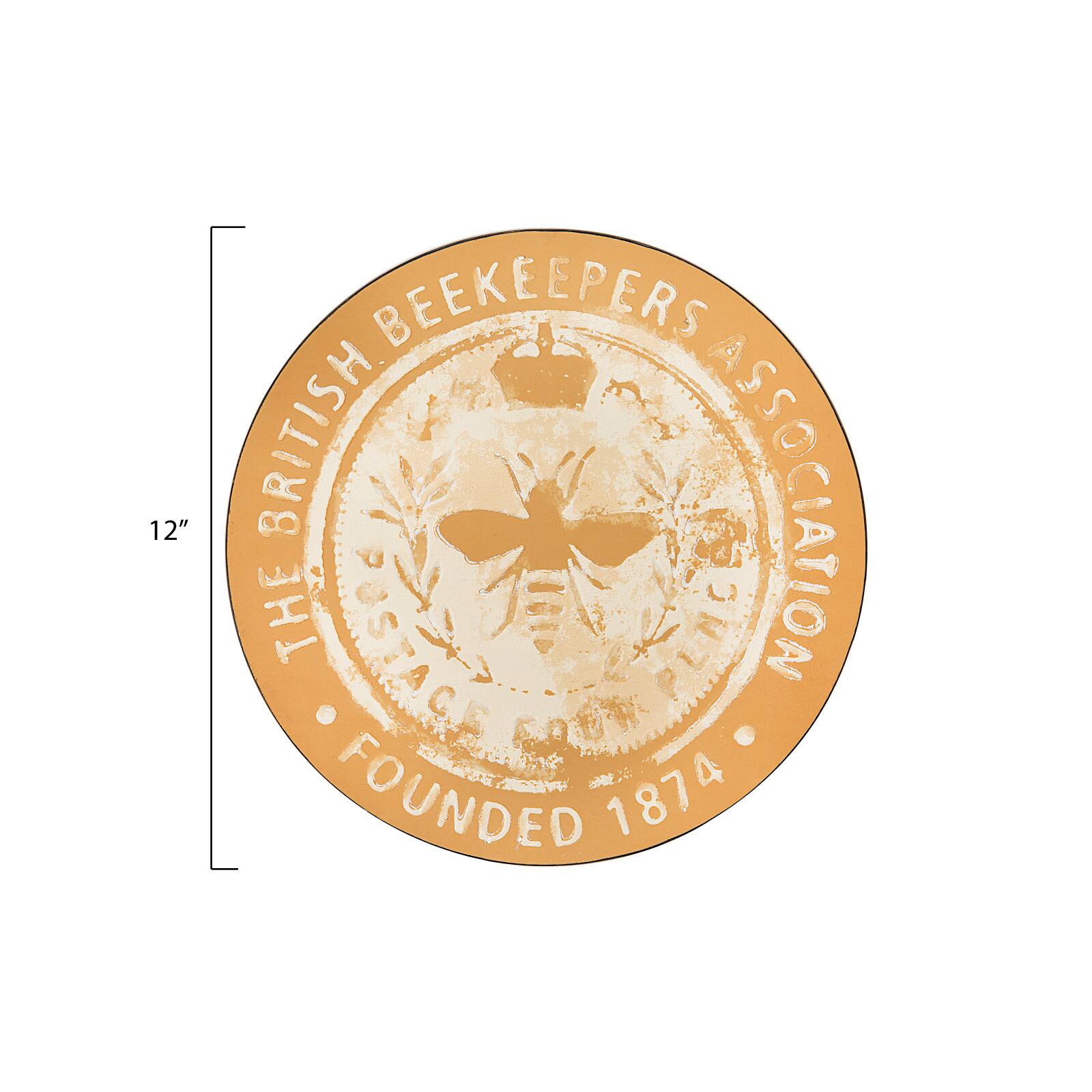 British Beekeepers Association Round Tin Wall Accent