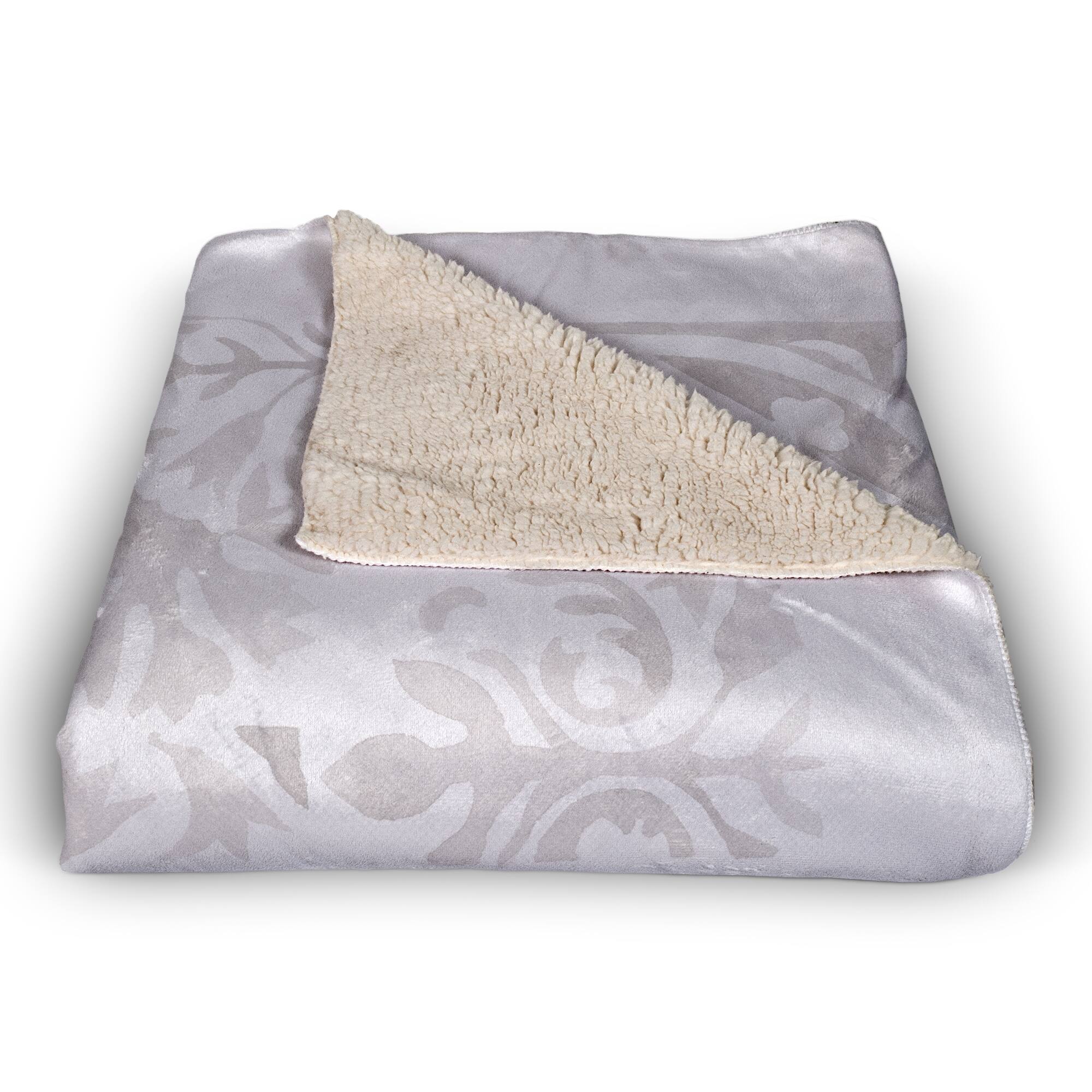 Gray Tile Pattern Sherpa Fleece Blanket