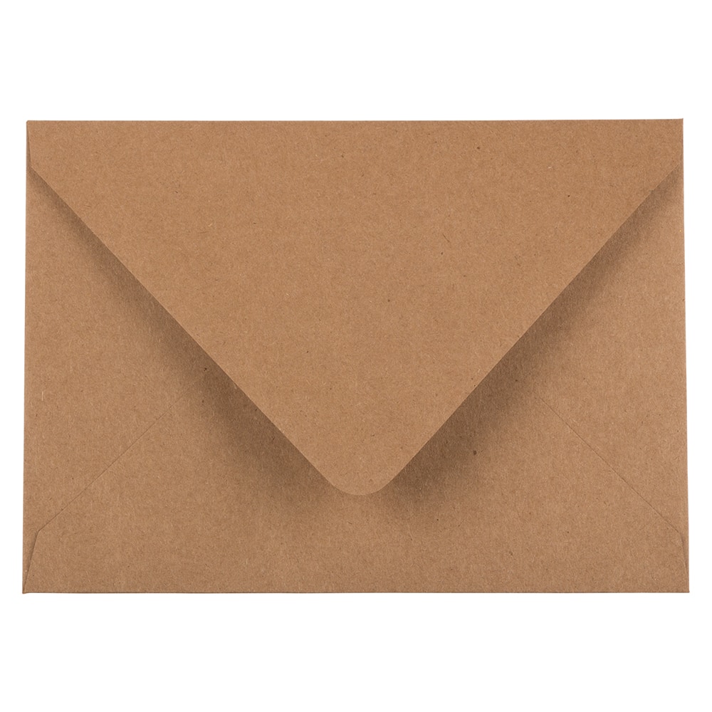 JAM Paper 4.75&#x22; x 6.5&#x22; Brown Kraft Recycled V-Flap Invitation Envelopes, 100ct.