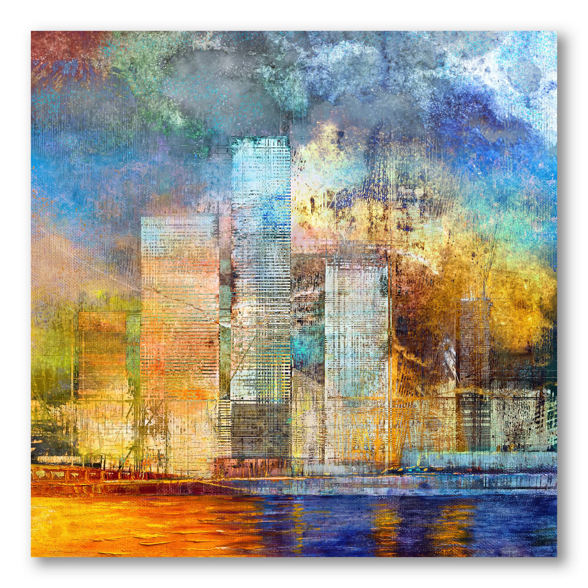 Designart - Skypscrapers By The Bridge In Futuristic City