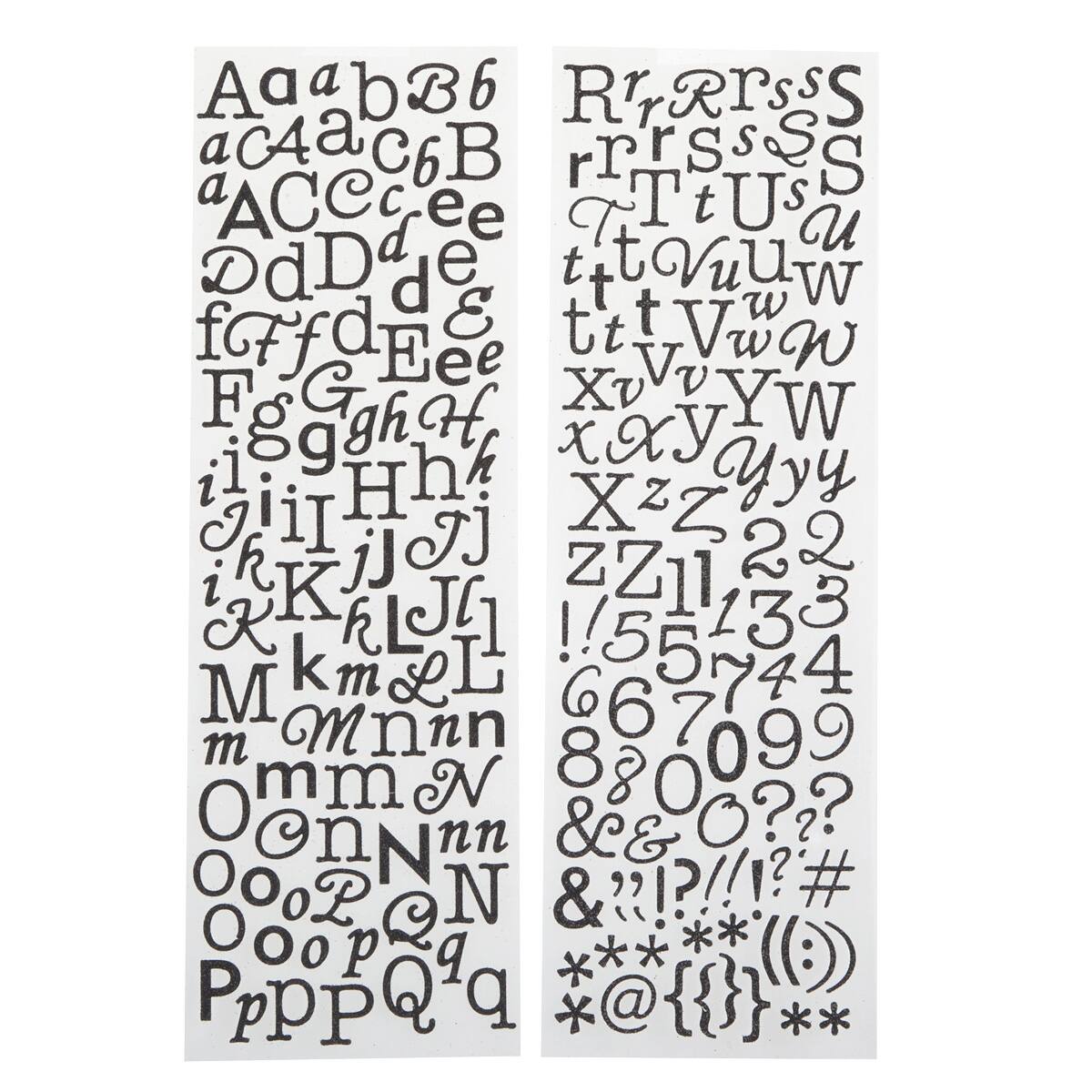 12 Pack: Glitter Alphabet Stickers by Recollections