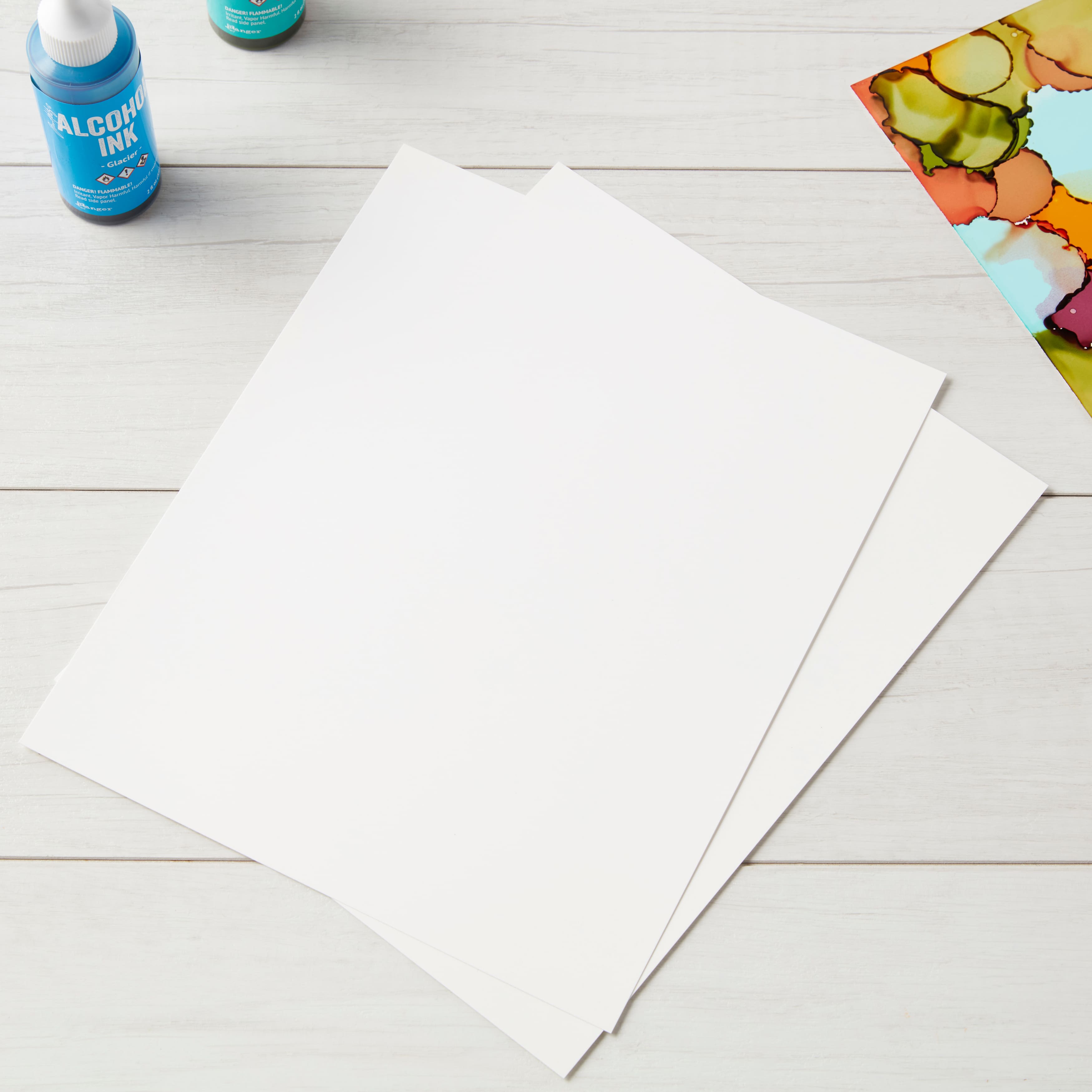 6 Packs: 10 ct. (60 total) Ranger Tim Holtz® Alcohol Ink YUPO® White Cardstock