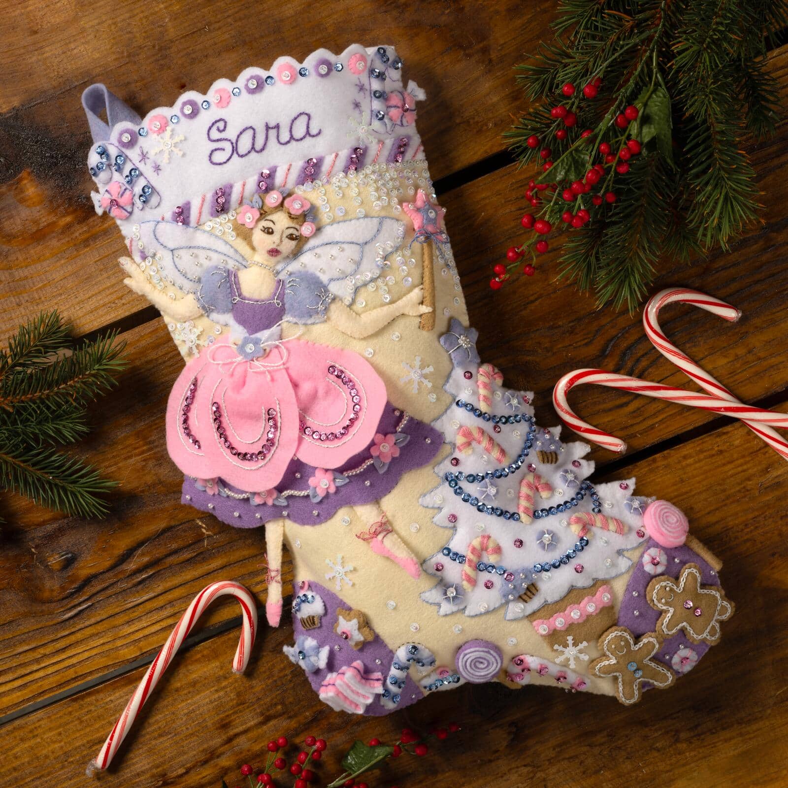 Bucilla&#xAE; Sugar Plum Dreams Felt Stocking Kit