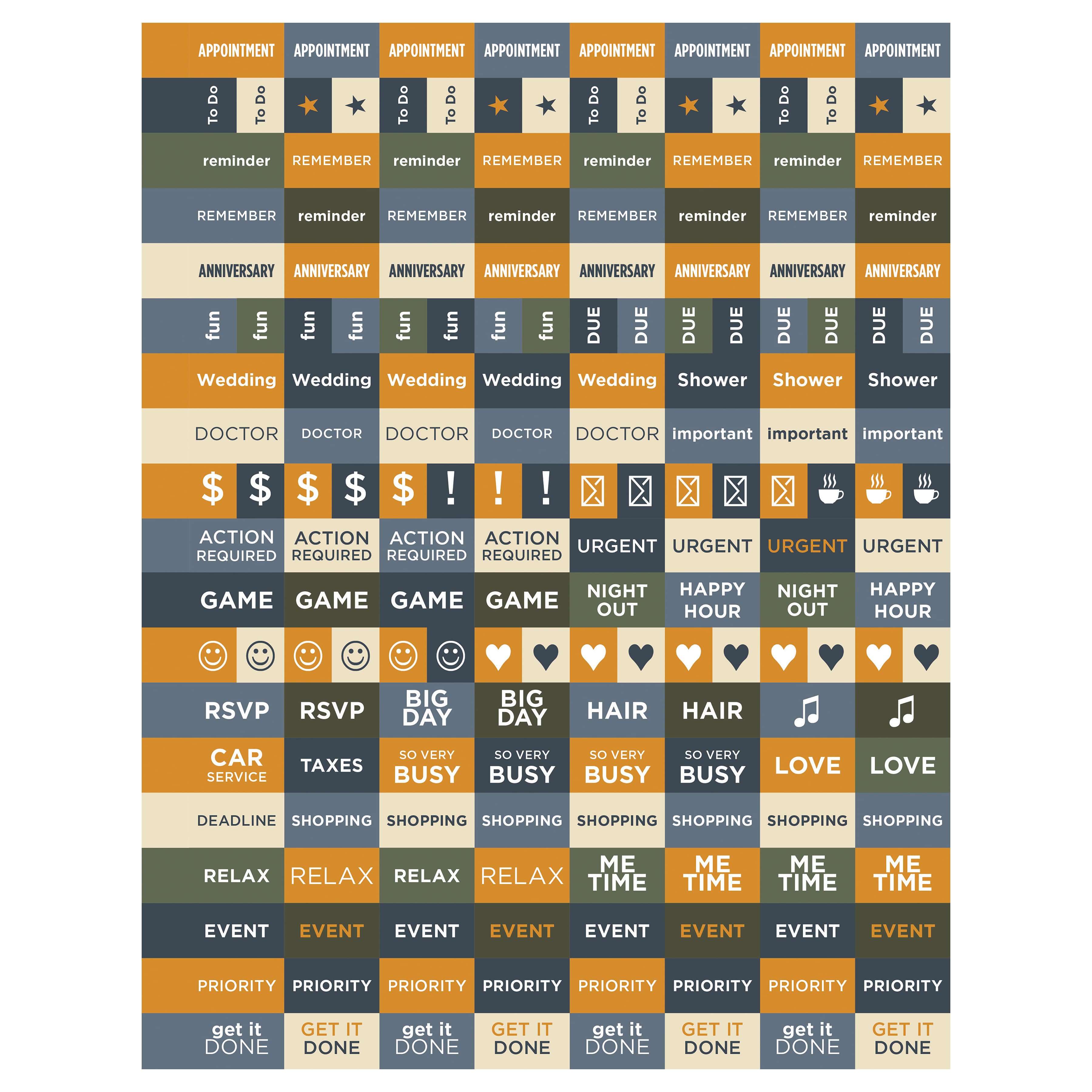 TF Publishing 2025 Large Navy Grid Space Weekly Monthly Spiral Planner