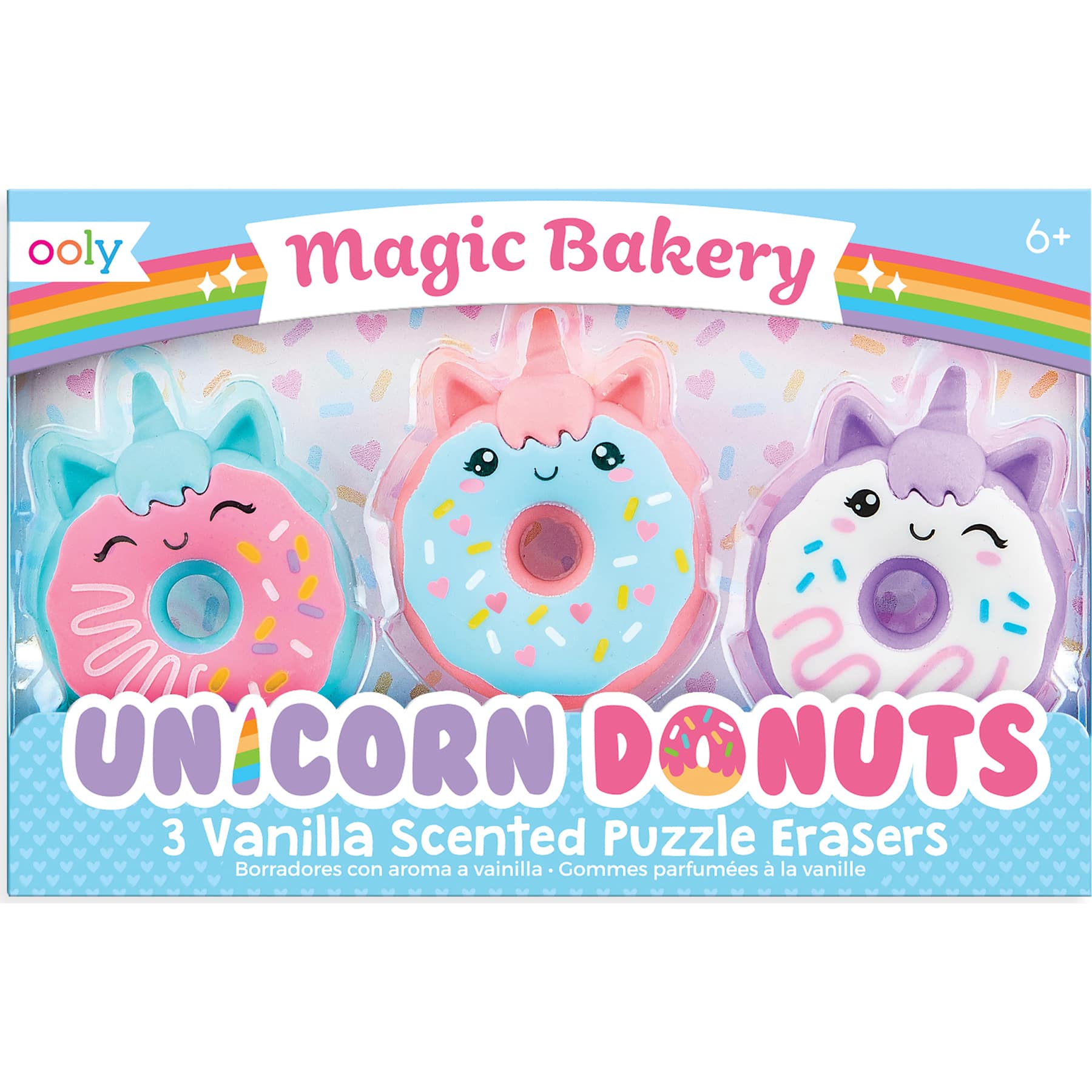 OOLY Magic Bakery Unicorn Donuts Scented Eraser Set