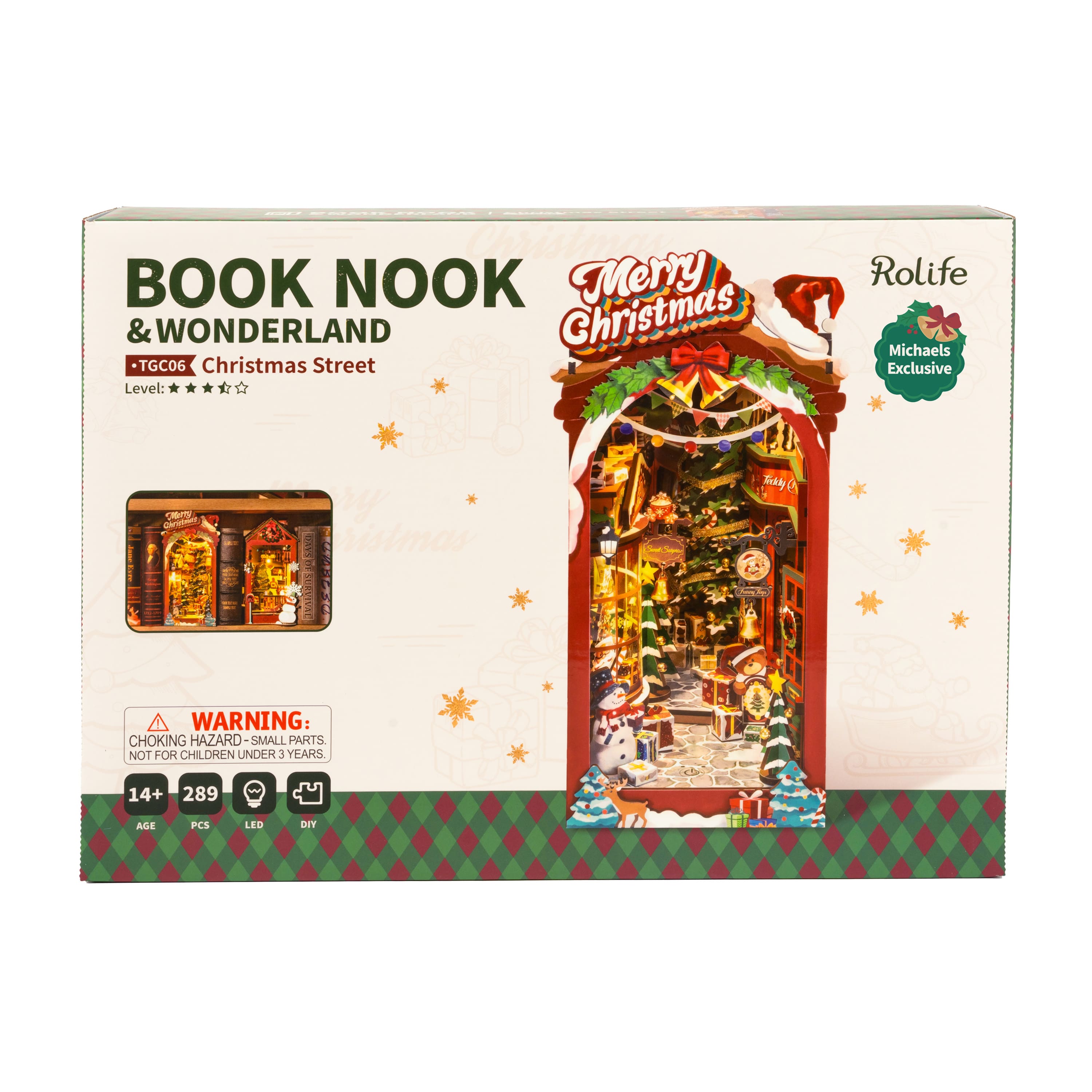 Rolife&#xAE; Christmas Street DIY Book Nook &#x26; Wonderland Kit