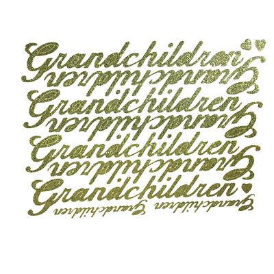 JAM Paper Grandchildren Gold Script Floral Accessory | Michaels