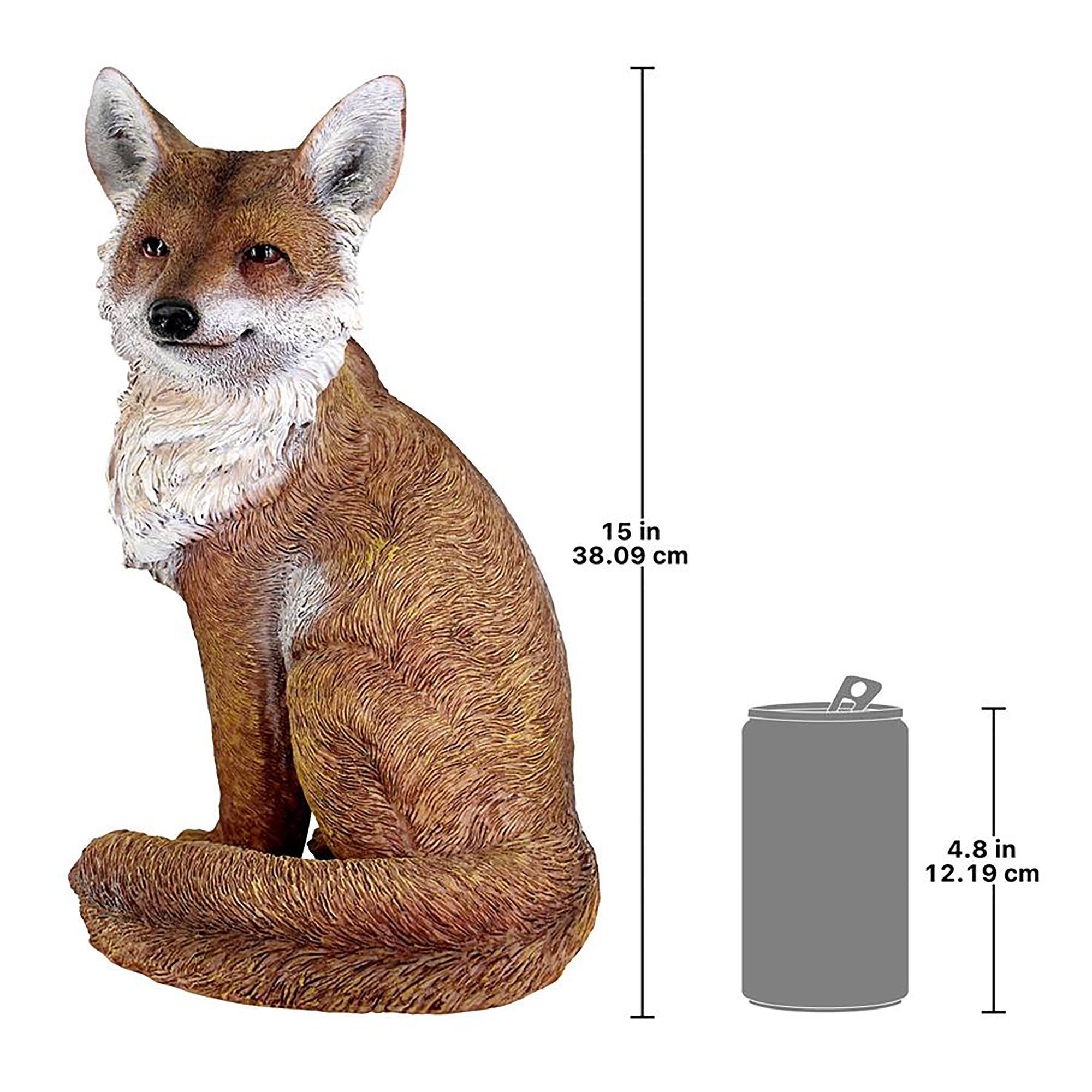 Design Toscano 15&#x22; Fabian the Flamboyant Fox Garden Statue