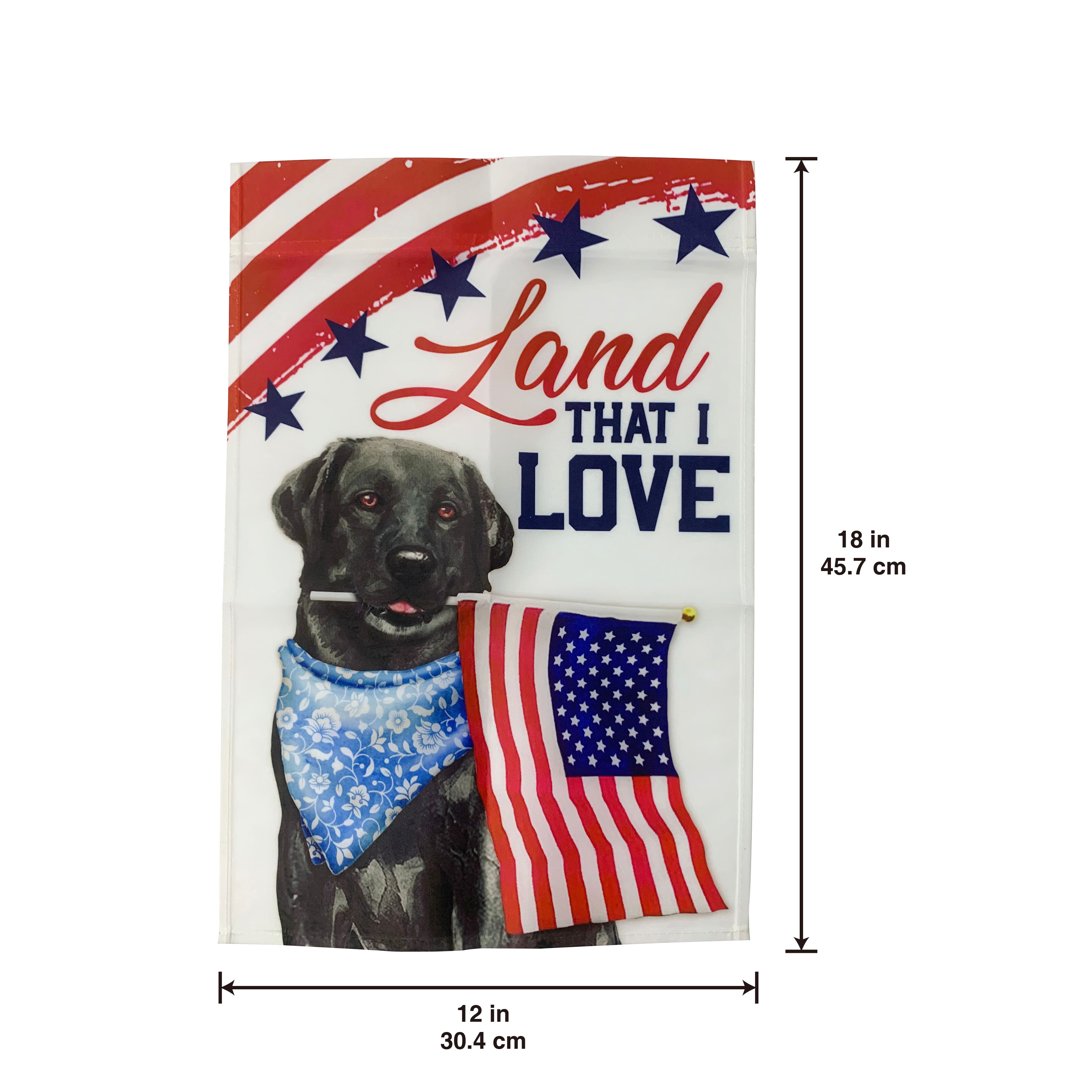 Land That I Love Black Lab Garden Flag by Celebrate It&#x2122;