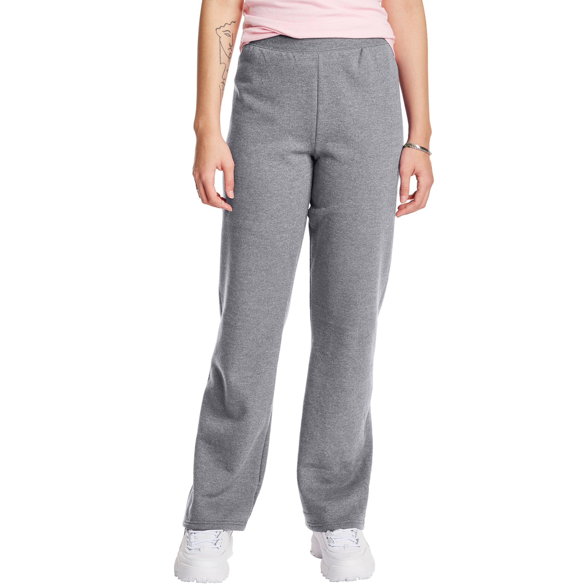 Hanes EcoSmart Open Leg Fleece Women&#x27;s Sweatpants