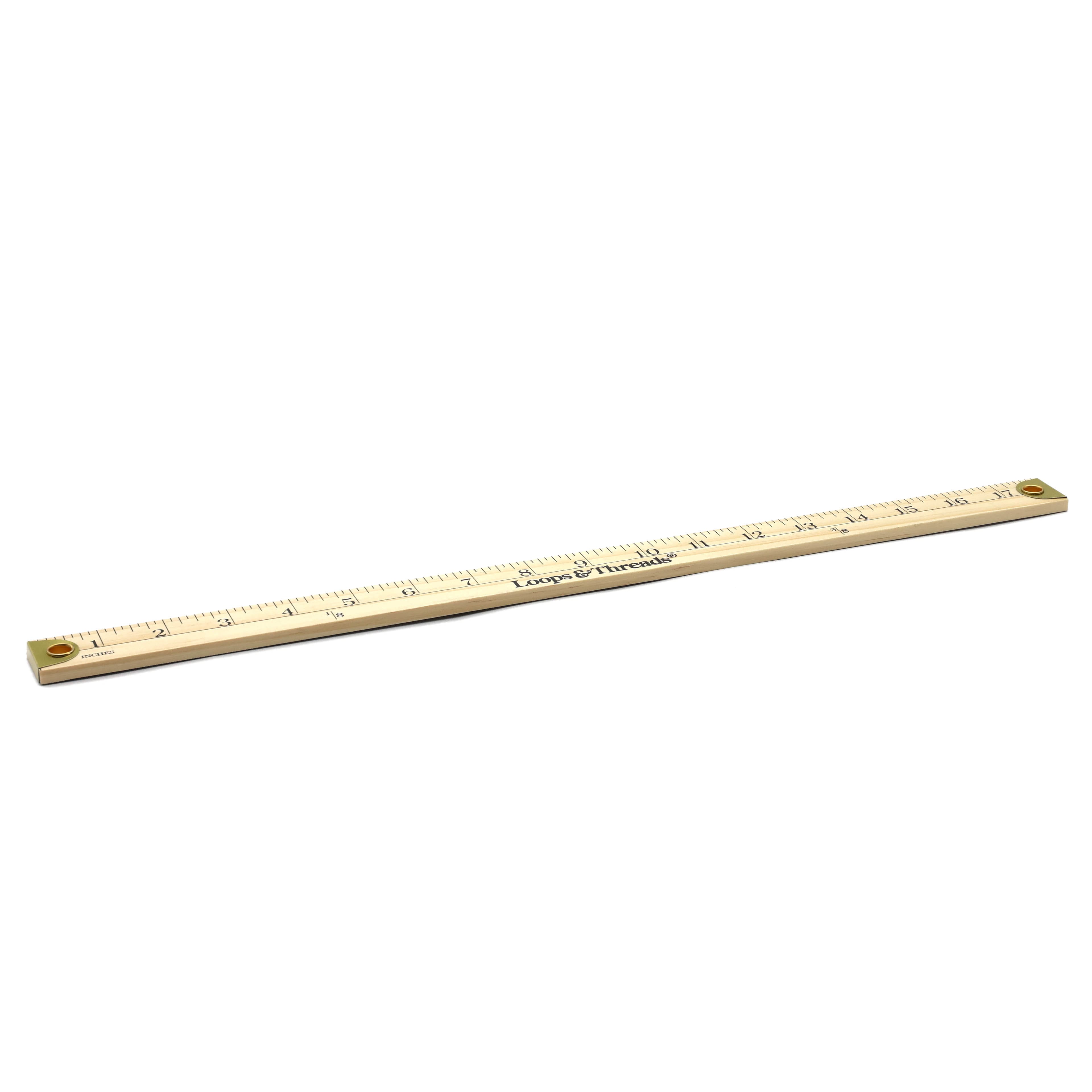 18&#x22; Wooden Ruler by Loops &#x26; Threads&#xAE;