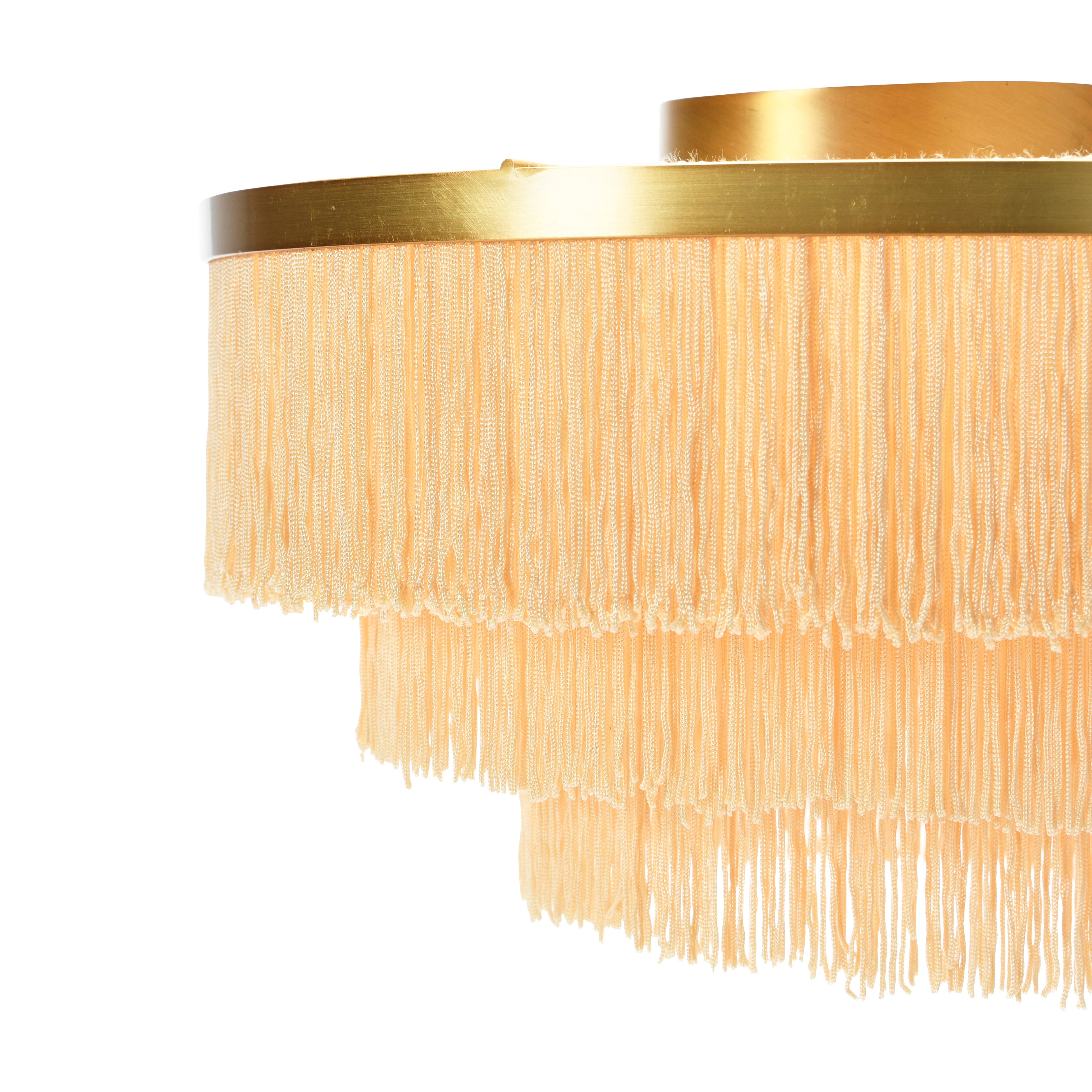 Hello Honey® 13.75" Round Flush Mount Fringe Light Fixture