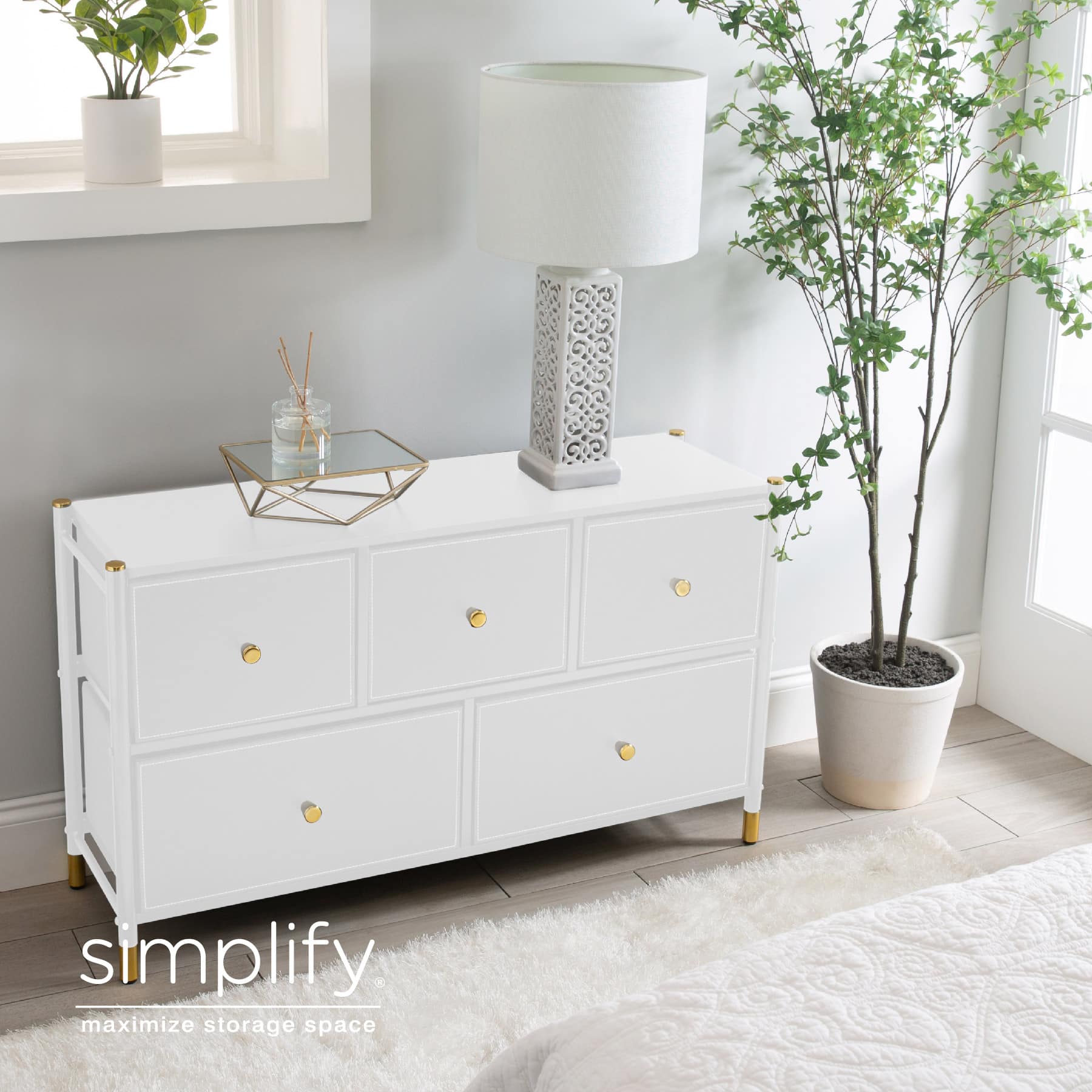 Simplify 5 Drawer Luxury Dresser