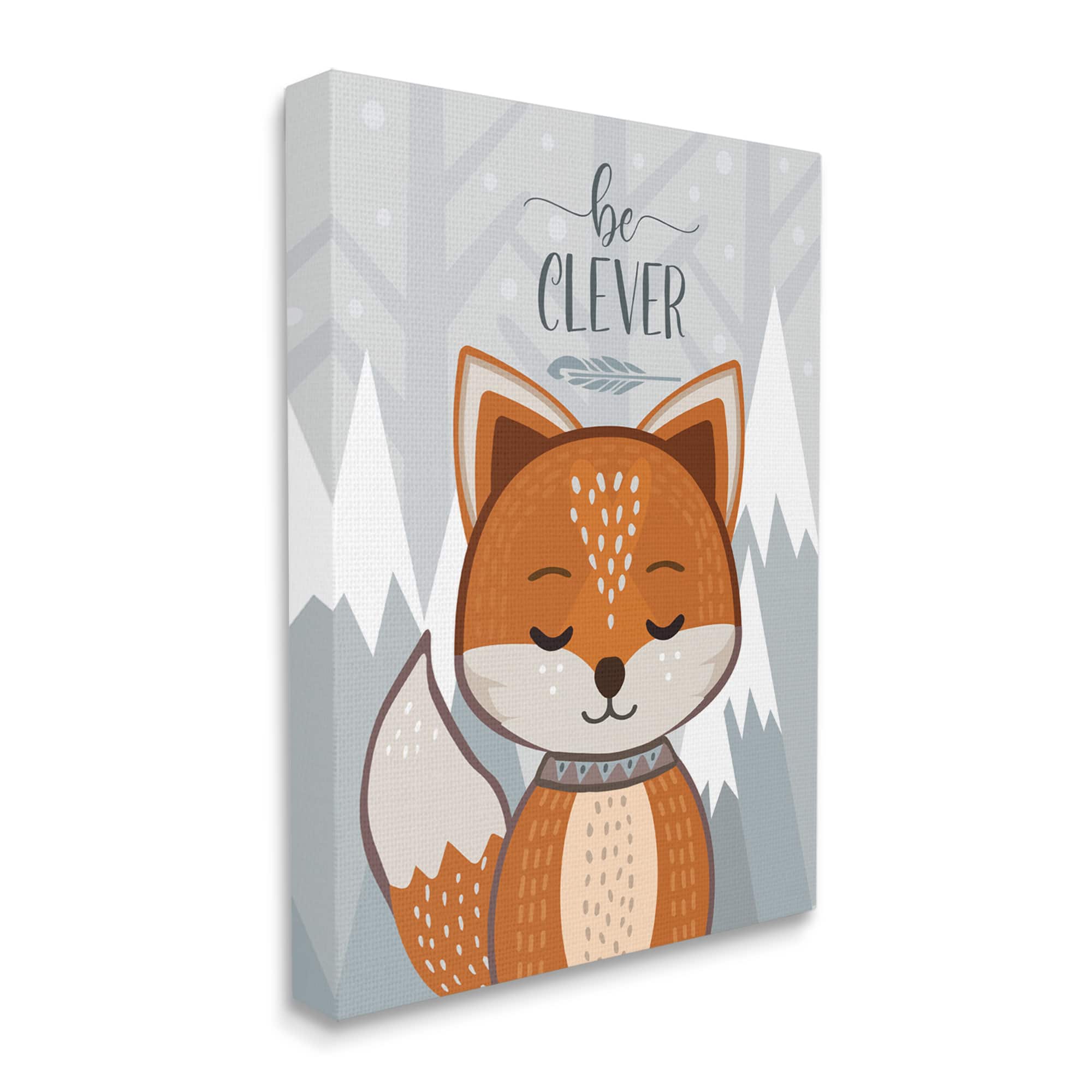 Stupell Industries Be Clever Fox Canvas Wall Art