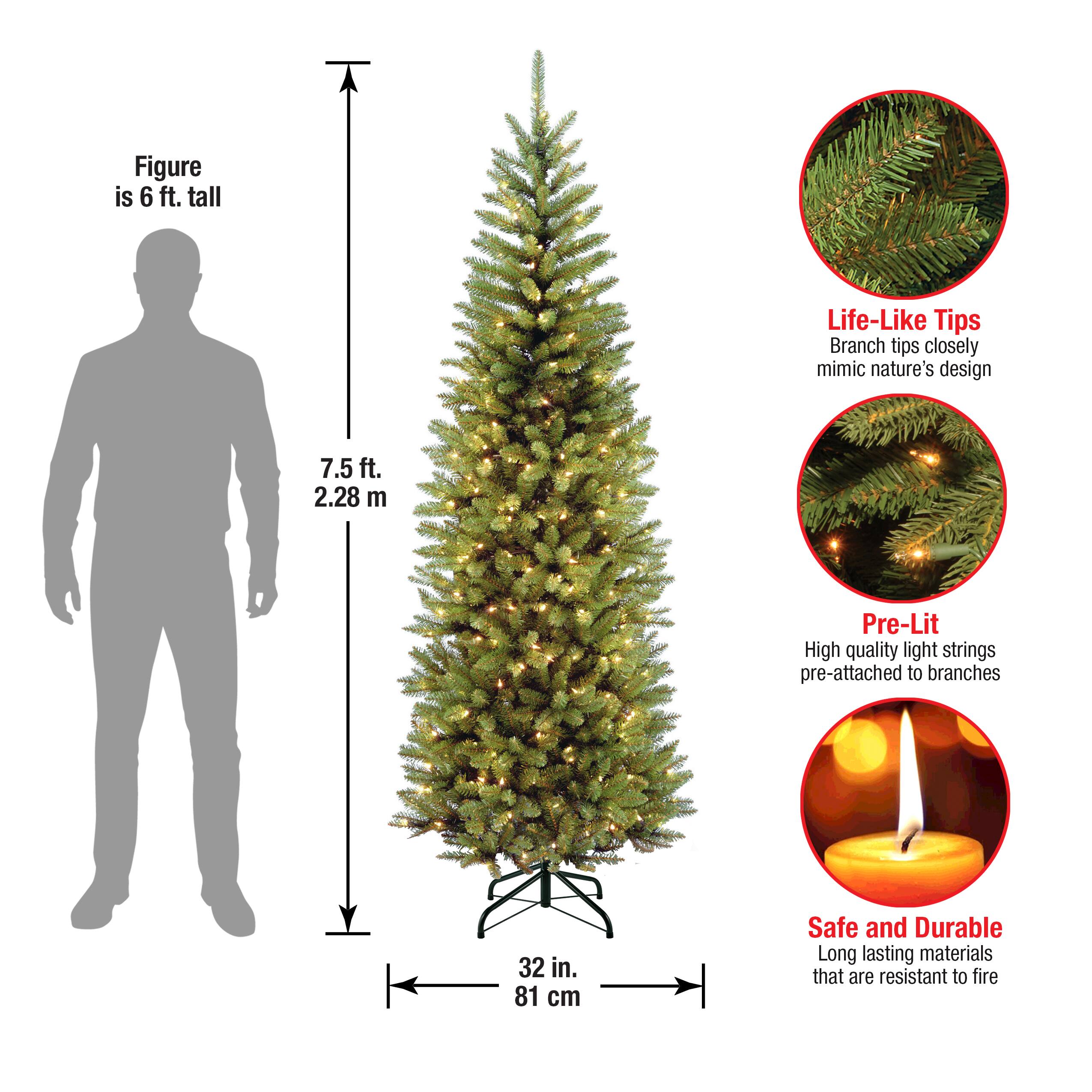 7.5ft. Pre-Lit PowerConnect™ Kingswood Fir Artificial Christmas Tree, Light Parade® LED Lights