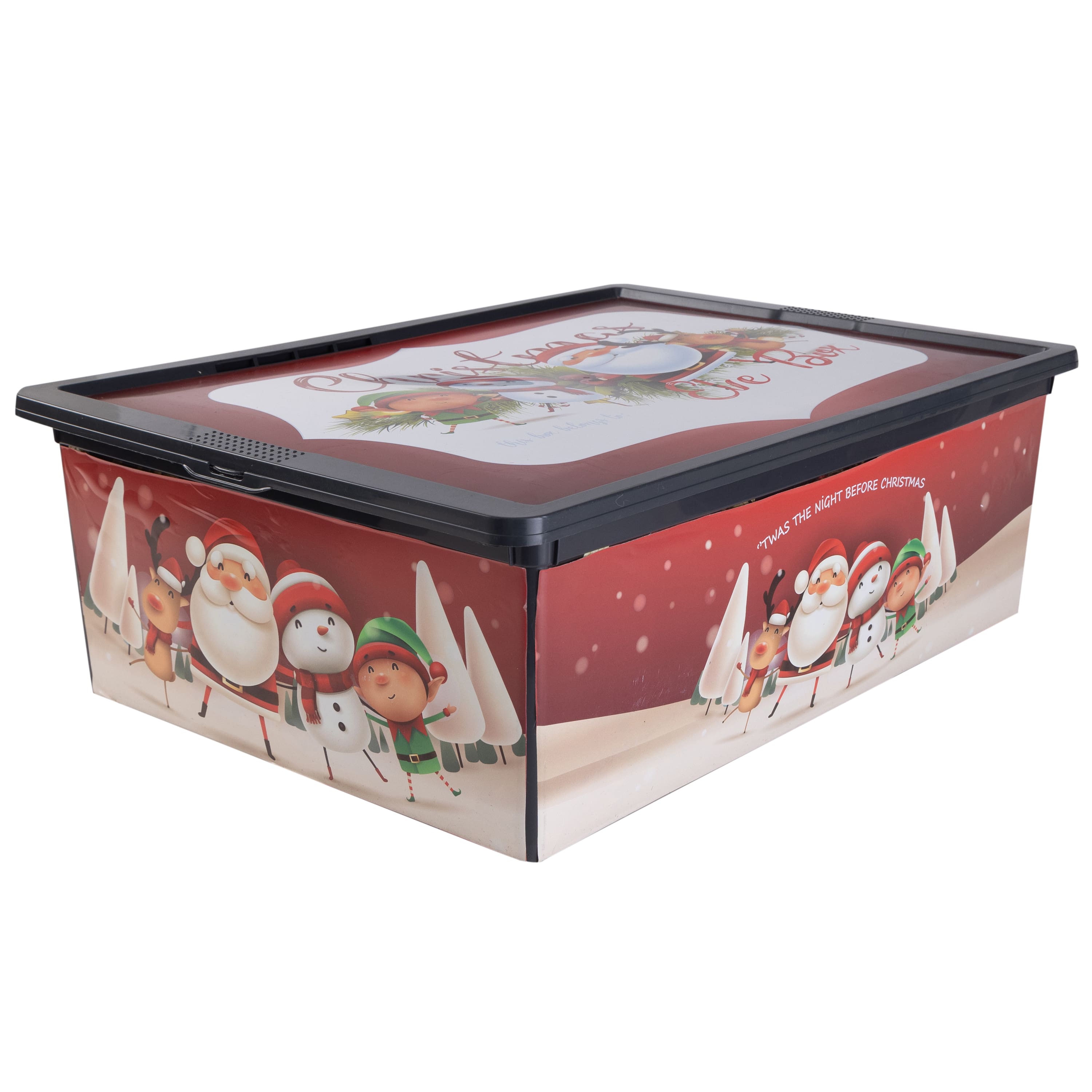 Simplify Christmas Shallow Storage Bin with Locking Lid