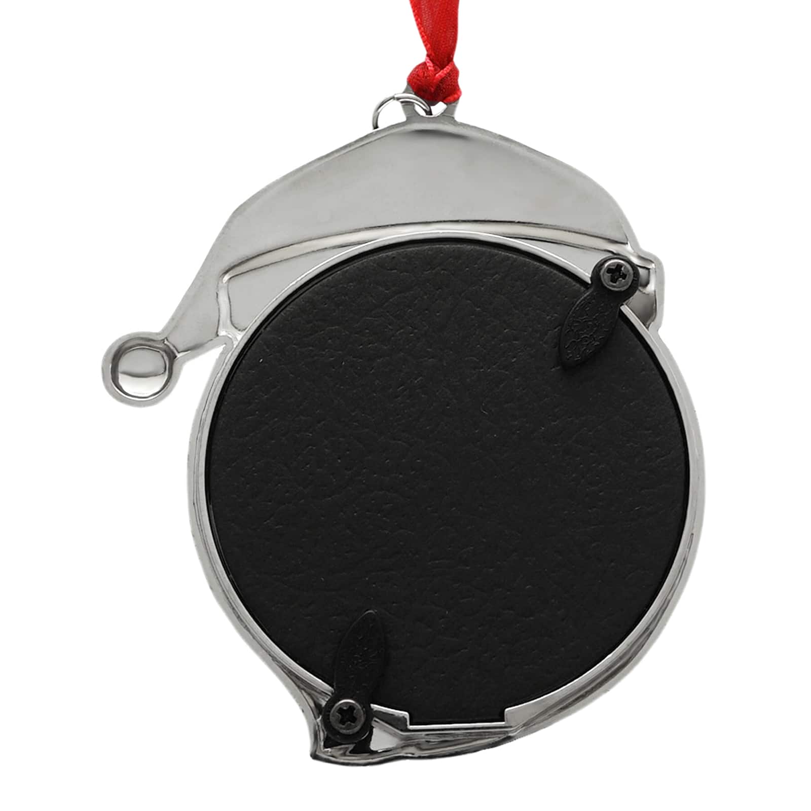 2.25&#x22; x 2.25&#x22; Silver &#x26; Red Santa Hat Metal Ornament Frame by Studio D&#xE9;cor&#xAE;