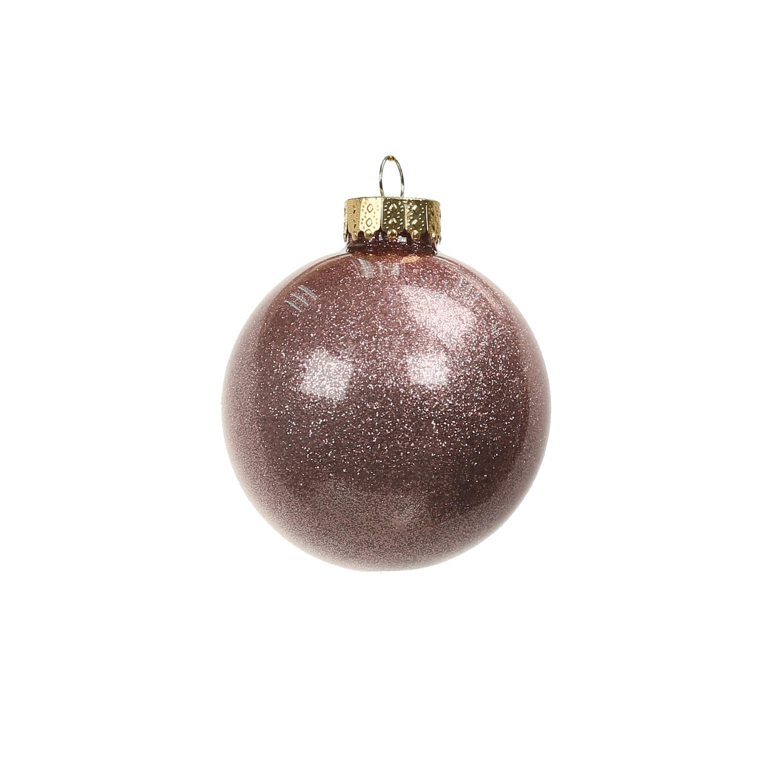 6 Pack 2.5&#x22; Glitter Glass Ball Ornaments by Ashland&#xAE;